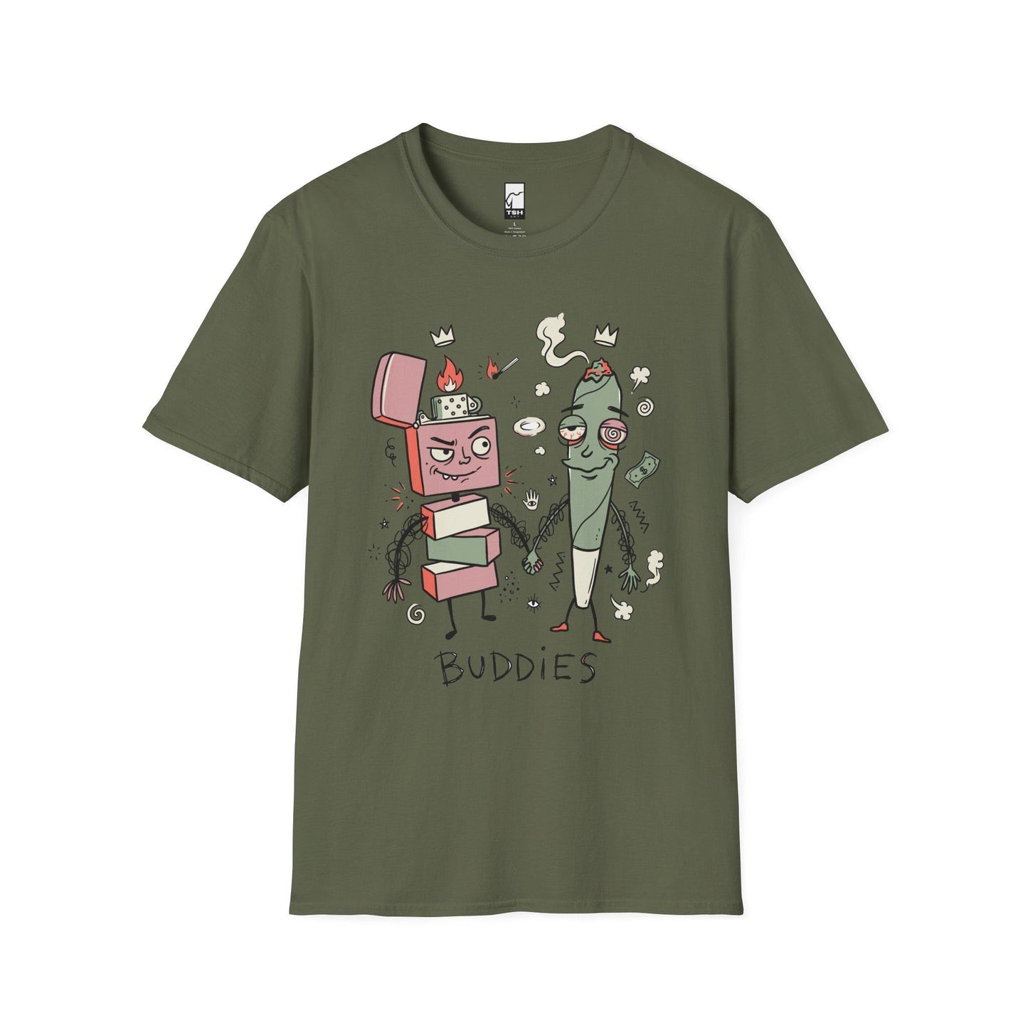 Stoner Buddies Shirt | Funny 420 Tee | Smoke Buddy T Shirt | Trippy Stoner Graphic Tee | High Vibes Graphic Tee | Stoner Lover Gift