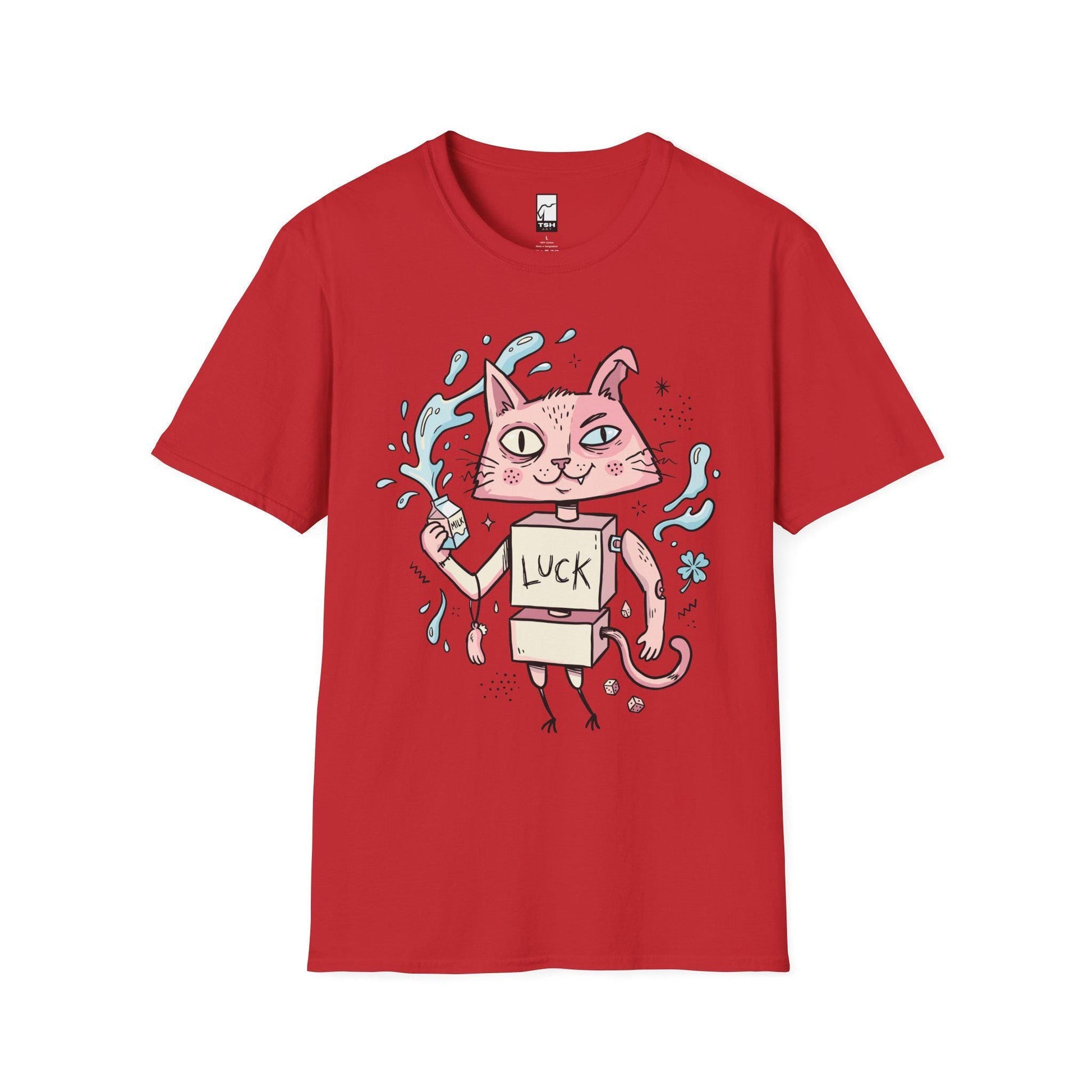 Robot Cat Shirt | Weirdcore T Shirt | Creepy Cute Graphic Tee | Lucky Cat Lowbrow Tee | Indie Art Shirt | Alt Aesthetic Gift
