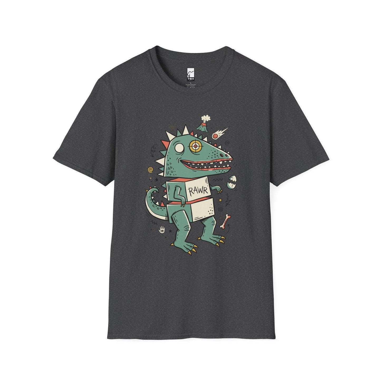 Funny T-Rex T-Shirt | RAWR Dinosaur Shirt | Retro Dino Graphic Tee | Kids Dinosaur Shirt | Unisex Dino Tee