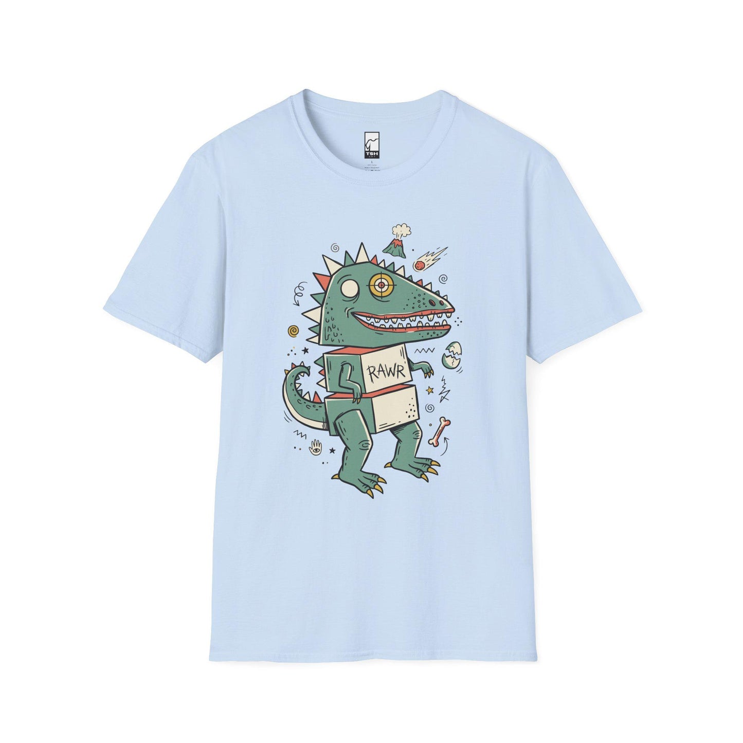 Funny T-Rex T-Shirt | RAWR Dinosaur Shirt | Retro Dino Graphic Tee | Kids Dinosaur Shirt | Unisex Dino Tee