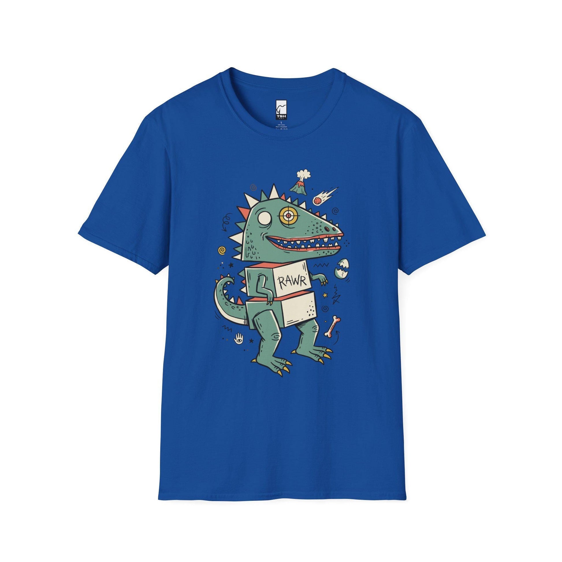 Funny T-Rex T-Shirt | RAWR Dinosaur Shirt | Retro Dino Graphic Tee | Kids Dinosaur Shirt | Unisex Dino Tee