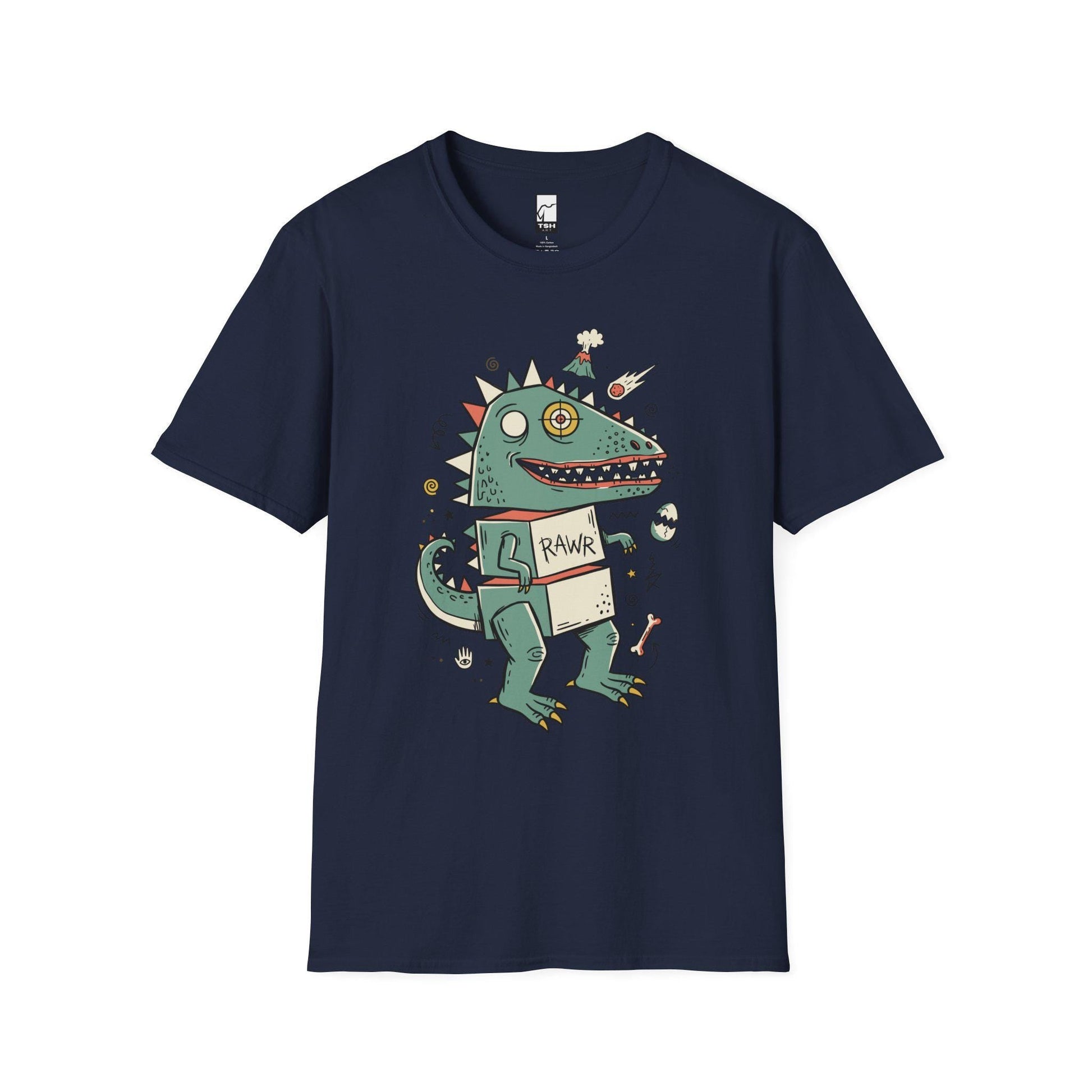 Funny T-Rex T-Shirt | RAWR Dinosaur Shirt | Retro Dino Graphic Tee | Kids Dinosaur Shirt | Unisex Dino Tee