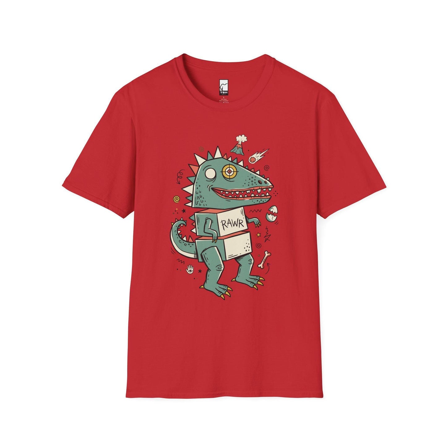 Funny T-Rex T-Shirt | RAWR Dinosaur Shirt | Retro Dino Graphic Tee | Kids Dinosaur Shirt | Unisex Dino Tee