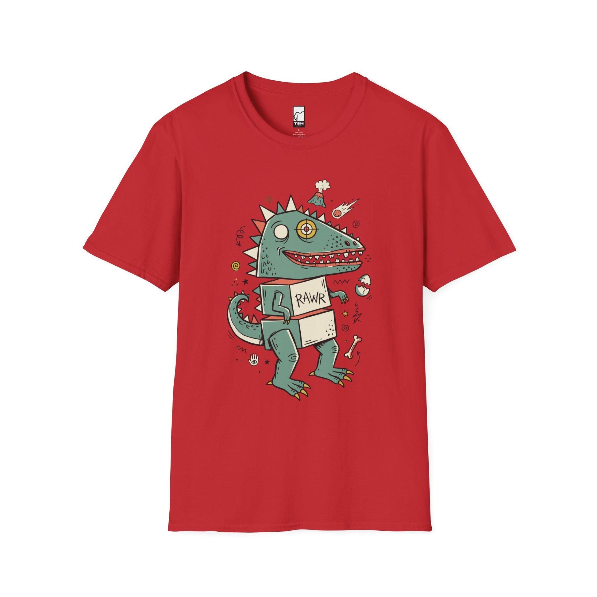 Funny T-Rex T-Shirt | RAWR Dinosaur Shirt | Retro Dino Graphic Tee | Kids Dinosaur Shirt | Unisex Dino Tee