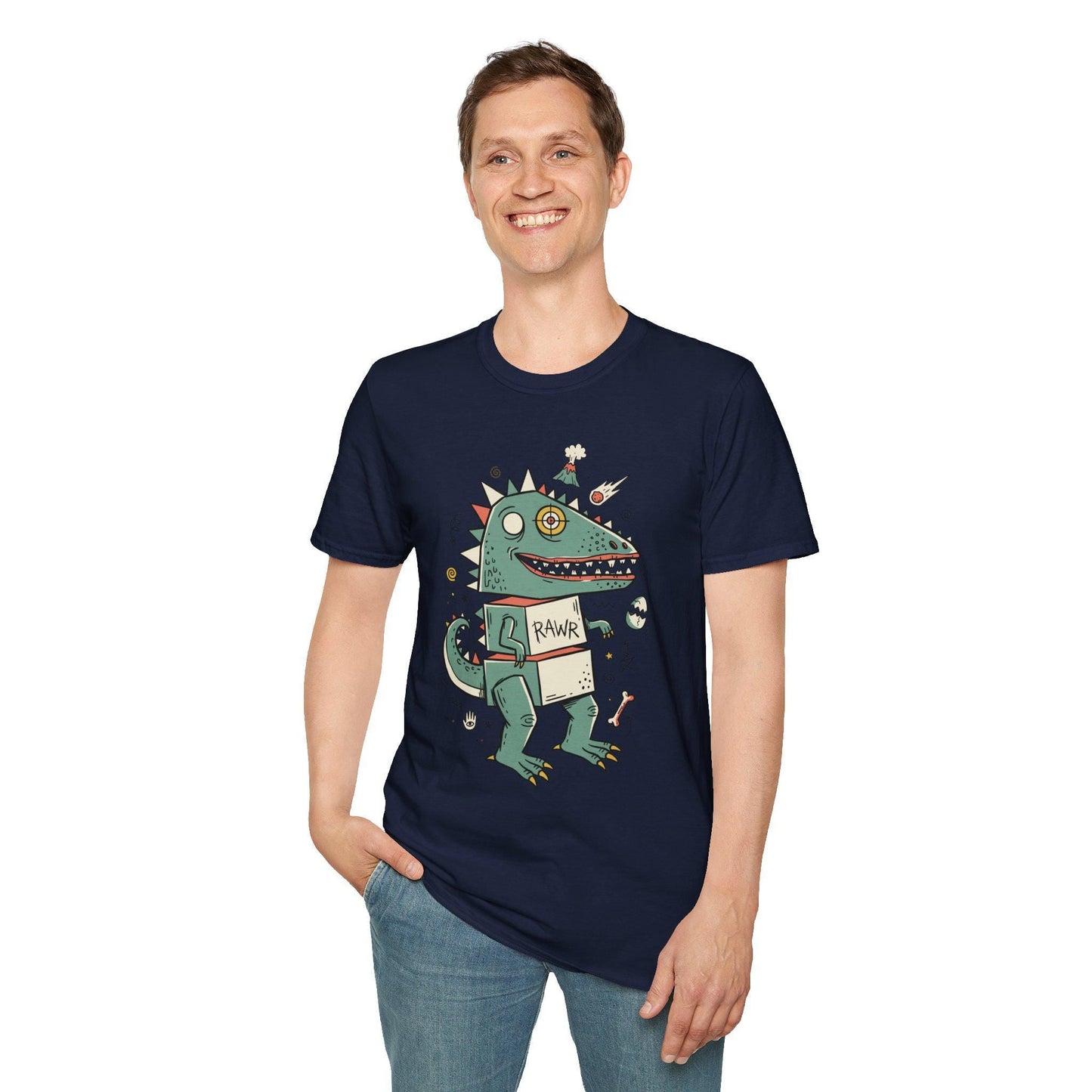 Funny T-Rex T-Shirt | RAWR Dinosaur Shirt | Retro Dino Graphic Tee | Kids Dinosaur Shirt | Unisex Dino Tee