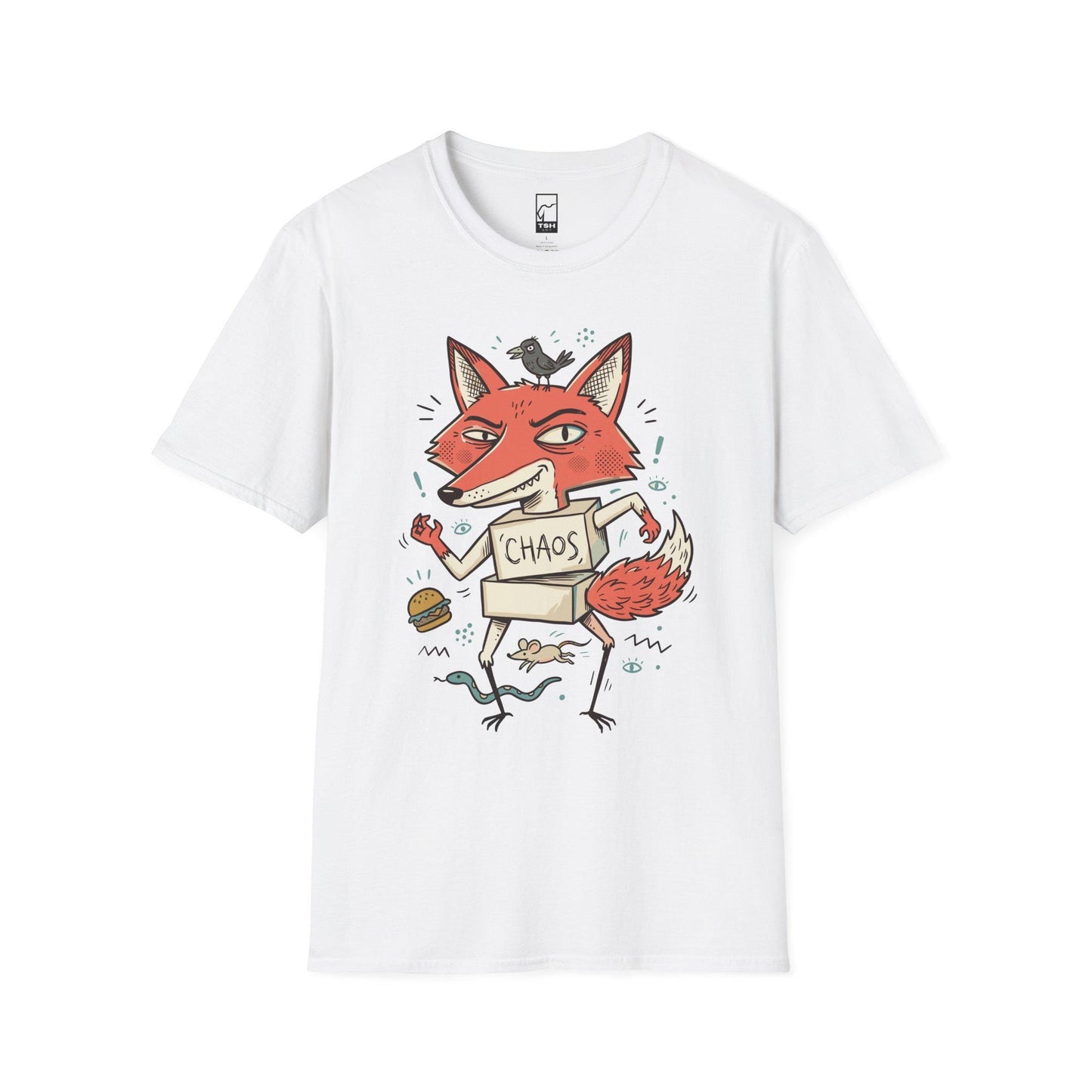 Chaos Fox T-Shirt | Funny Fox Graphic Tee | Mischievous Fox Shirt | Fox Lover Gift | Unisex Graphic Tee