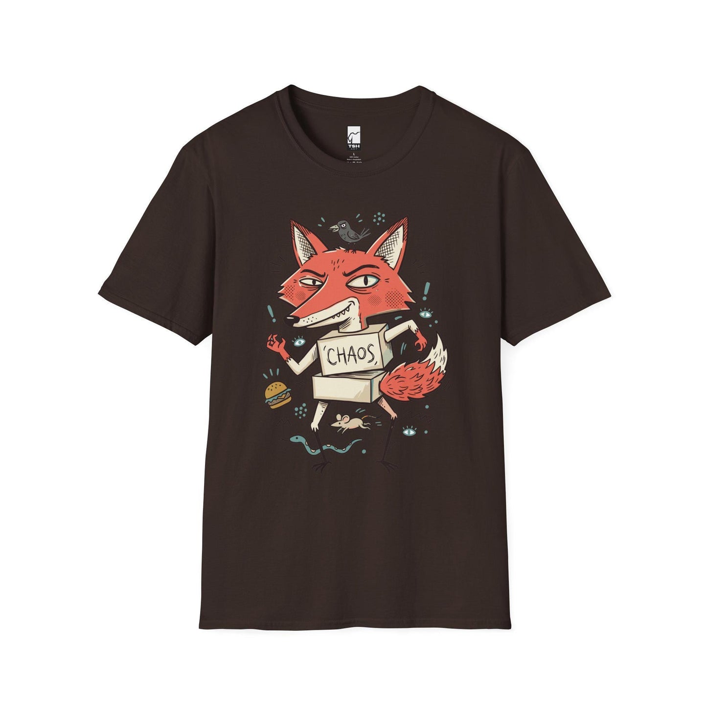 Chaos Fox T-Shirt | Funny Fox Graphic Tee | Mischievous Fox Shirt | Fox Lover Gift | Unisex Graphic Tee