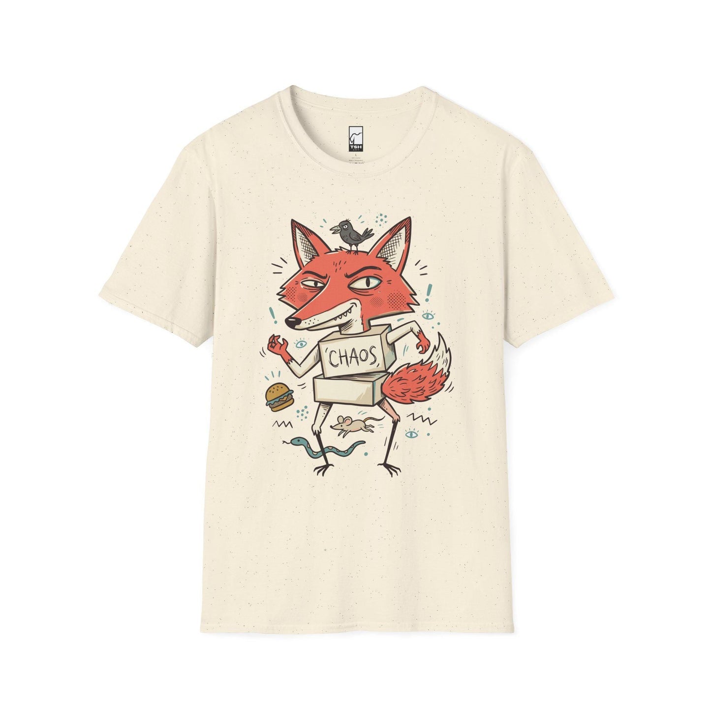 Chaos Fox T-Shirt | Funny Fox Graphic Tee | Mischievous Fox Shirt | Fox Lover Gift | Unisex Graphic Tee