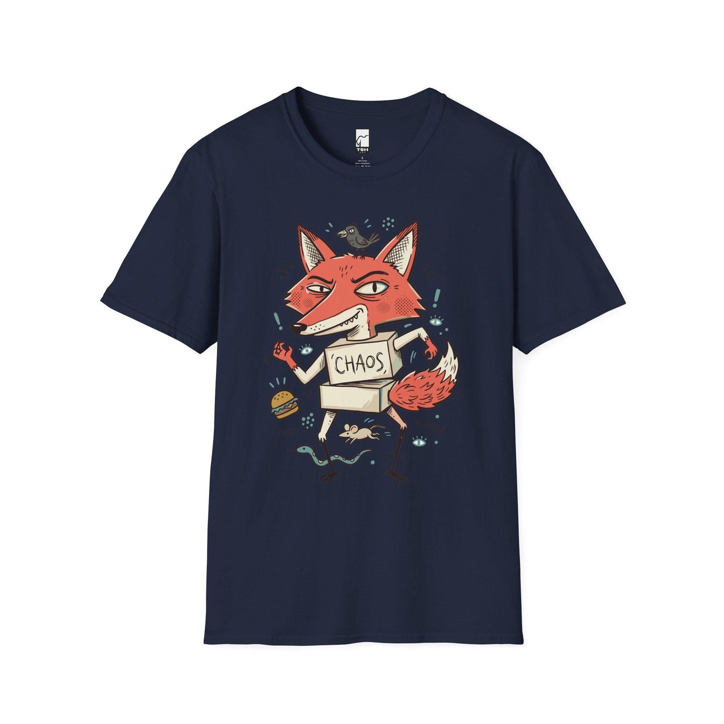 Chaos Fox T-Shirt | Funny Fox Graphic Tee | Mischievous Fox Shirt | Fox Lover Gift | Unisex Graphic Tee
