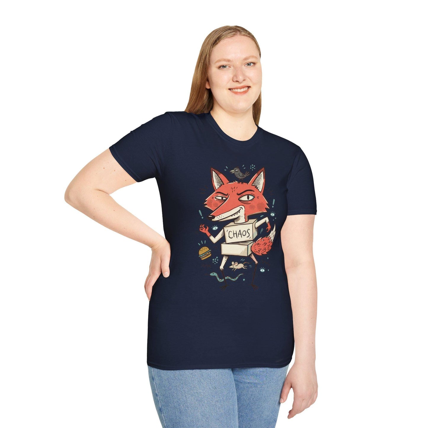 Chaos Fox T-Shirt | Funny Fox Graphic Tee | Mischievous Fox Shirt | Fox Lover Gift | Unisex Graphic Tee