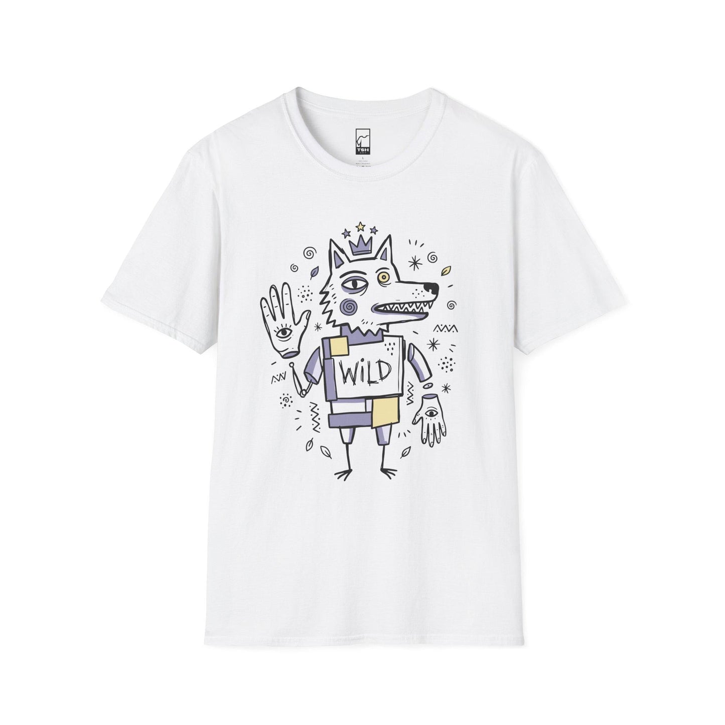 Wolf Shirt | Boho Folk Art Tee | Mystical Wolf T Shirt | Lowbrow Spirit Animal Tee | Wild Wolf Shirt | Spirit Animal Gift