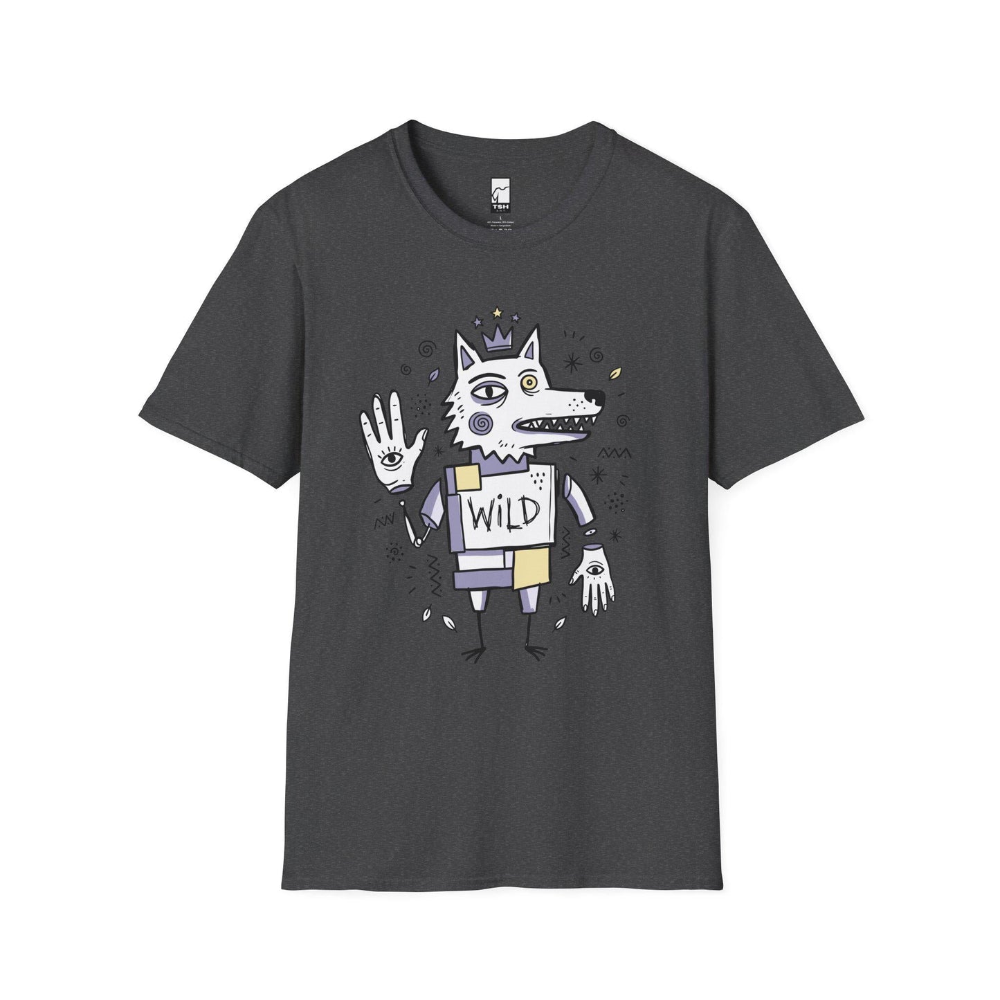 Wolf Shirt | Boho Folk Art Tee | Mystical Wolf T Shirt | Lowbrow Spirit Animal Tee | Wild Wolf Shirt | Spirit Animal Gift