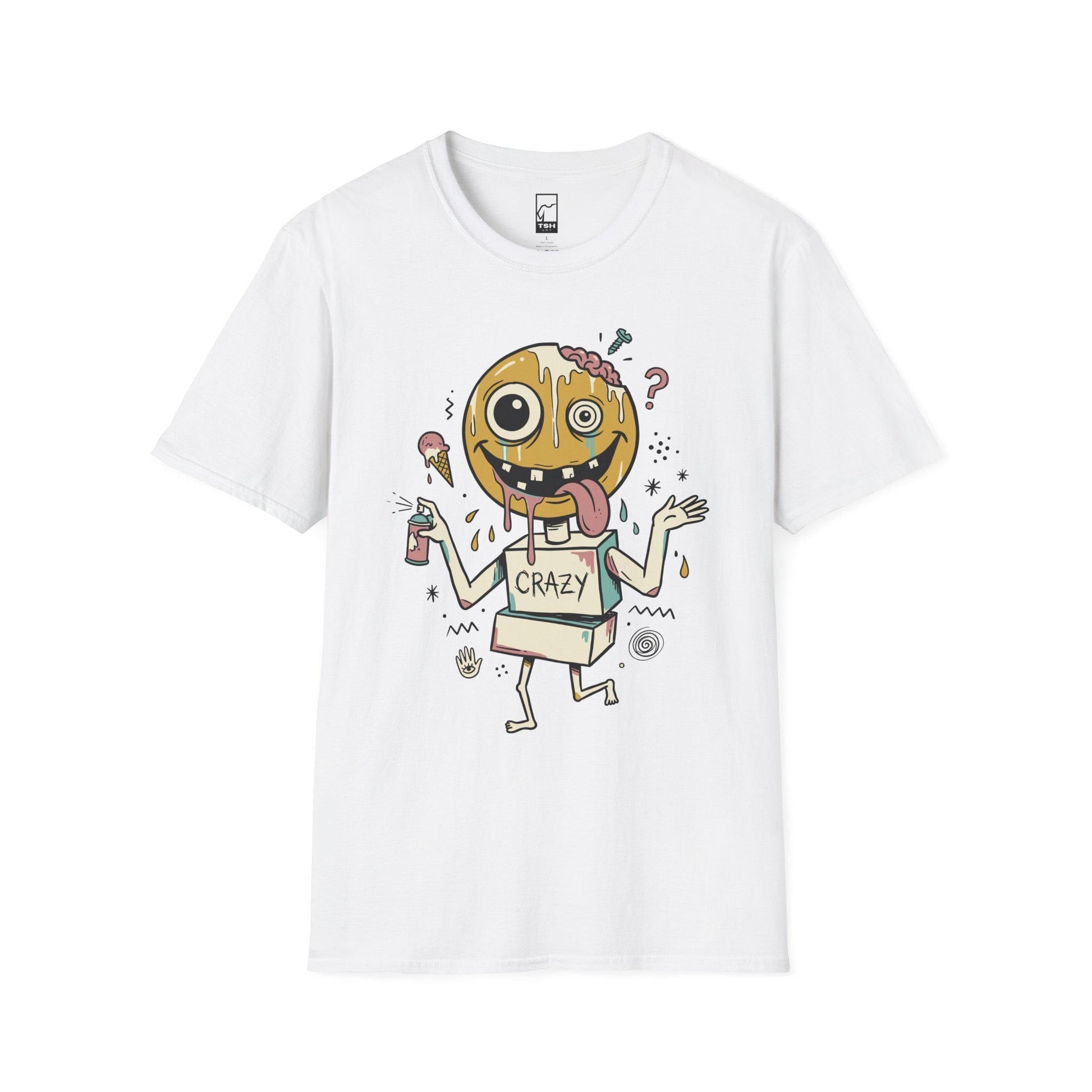Drip Smiley Shirt | Weirdcore Streetwear Tee | Y2K Grunge T Shirt | Alt Aesthetic Graphic Tee | Crazy Smiley Shirt | Skater Gift
