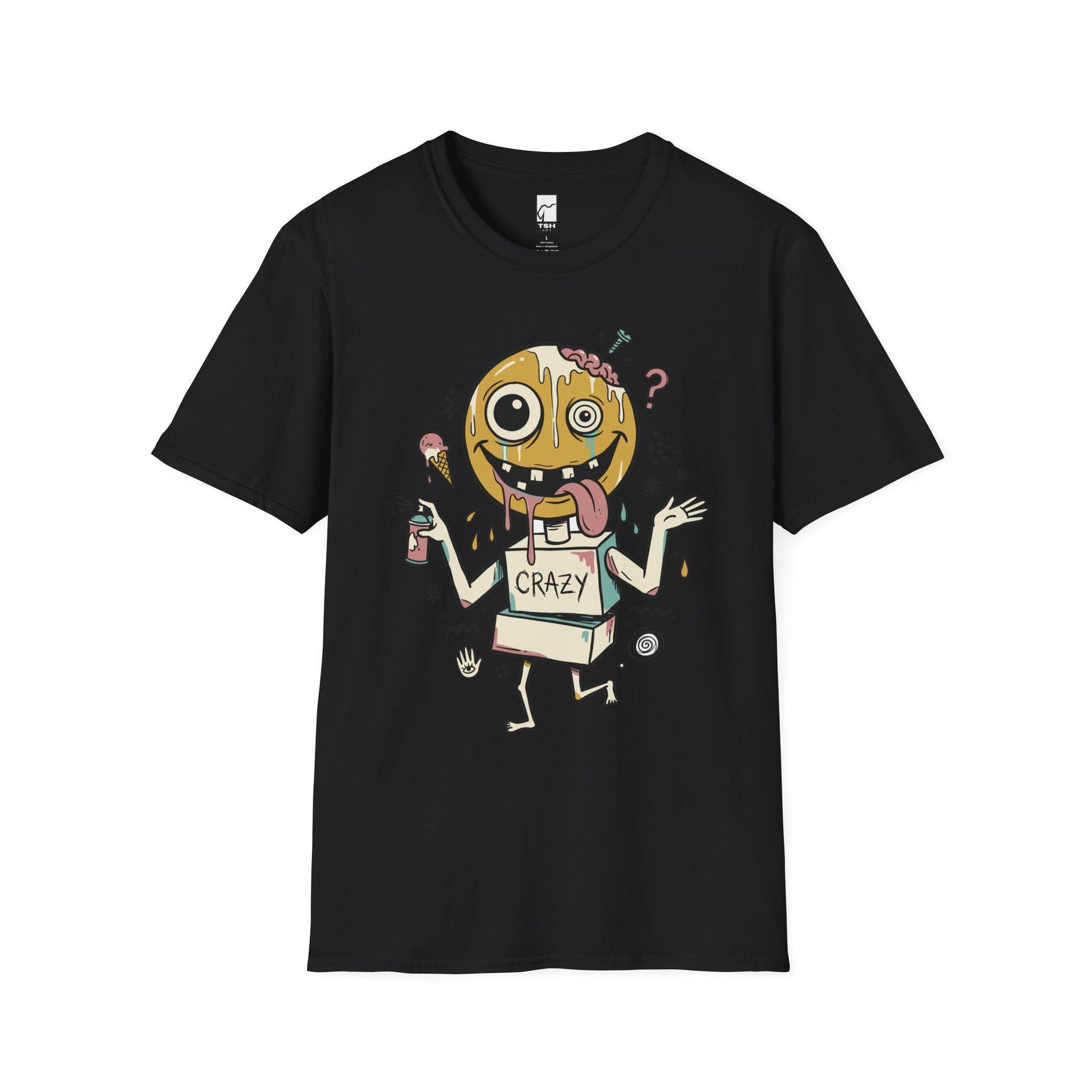 Drip Smiley Shirt | Weirdcore Streetwear Tee | Y2K Grunge T Shirt | Alt Aesthetic Graphic Tee | Crazy Smiley Shirt | Skater Gift