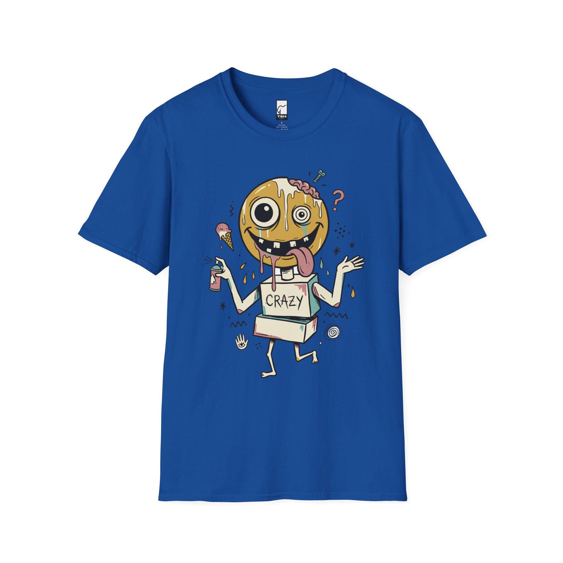 Drip Smiley Shirt | Weirdcore Streetwear Tee | Y2K Grunge T Shirt | Alt Aesthetic Graphic Tee | Crazy Smiley Shirt | Skater Gift