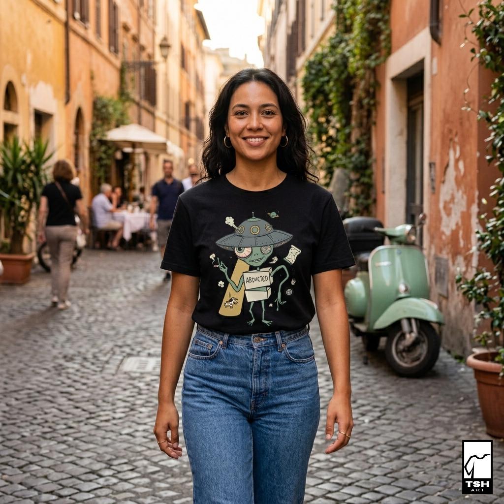 Alien Shirt | Funny UFO Tee | Retro Sci Fi T Shirt | Area 51 Graphic Tee | Abduction Shirt | Alien Lover Gift