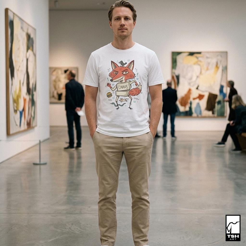 Chaos Fox T-Shirt | Funny Fox Graphic Tee | Mischievous Fox Shirt | Fox Lover Gift | Unisex Graphic Tee