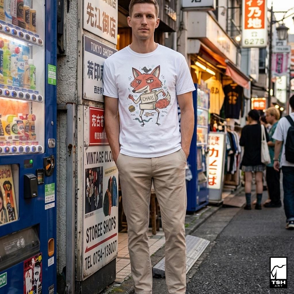 Chaos Fox T-Shirt | Funny Fox Graphic Tee | Mischievous Fox Shirt | Fox Lover Gift | Unisex Graphic Tee