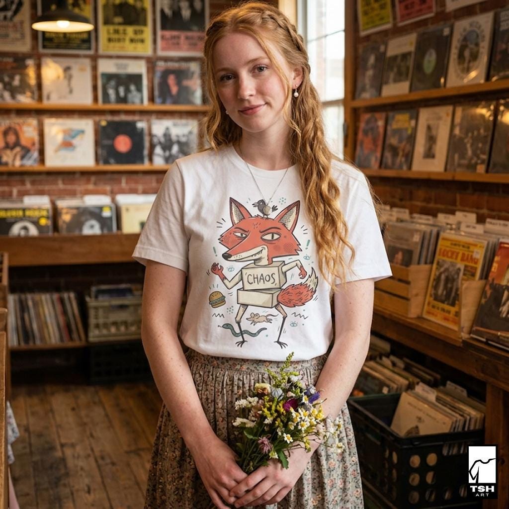 Chaos Fox T-Shirt | Funny Fox Graphic Tee | Mischievous Fox Shirt | Fox Lover Gift | Unisex Graphic Tee