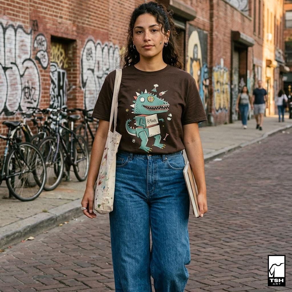 Funny T-Rex T-Shirt | RAWR Dinosaur Shirt | Retro Dino Graphic Tee | Kids Dinosaur Shirt | Unisex Dino Tee