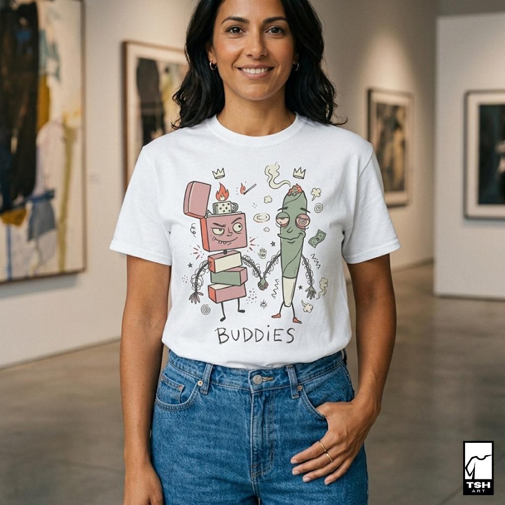 Stoner Buddies Shirt | Funny 420 Tee | Smoke Buddy T Shirt | Trippy Stoner Graphic Tee | High Vibes Graphic Tee | Stoner Lover Gift