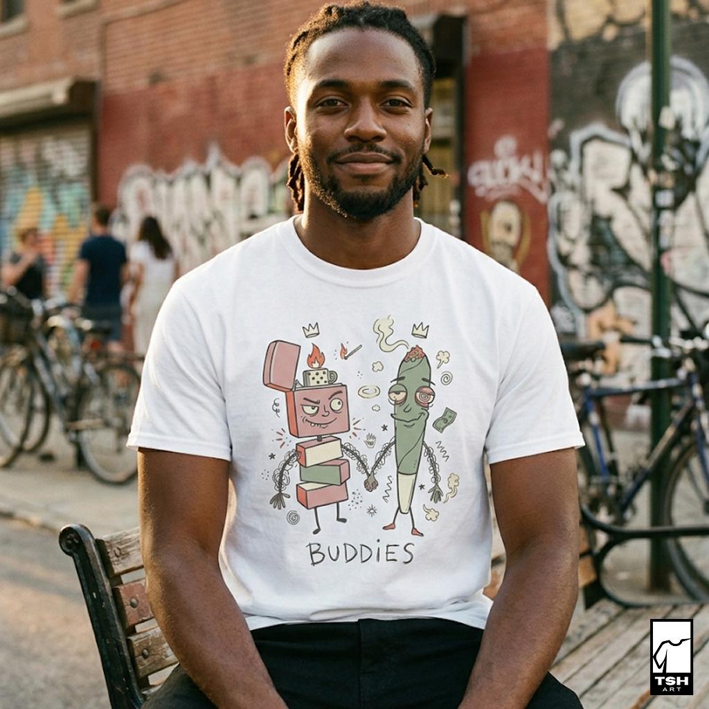 Stoner Buddies Shirt | Funny 420 Tee | Smoke Buddy T Shirt | Trippy Stoner Graphic Tee | High Vibes Graphic Tee | Stoner Lover Gift