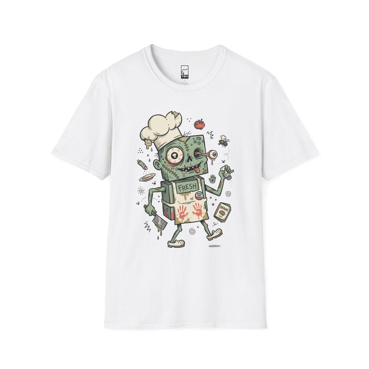 Zombie Chef T-Shirt | Funny Horror Cooking Shirt | Halloween Graphic Tee | Spooky Foodie Shirt | Zombie Cook Tee | Unisex Halloween Gift