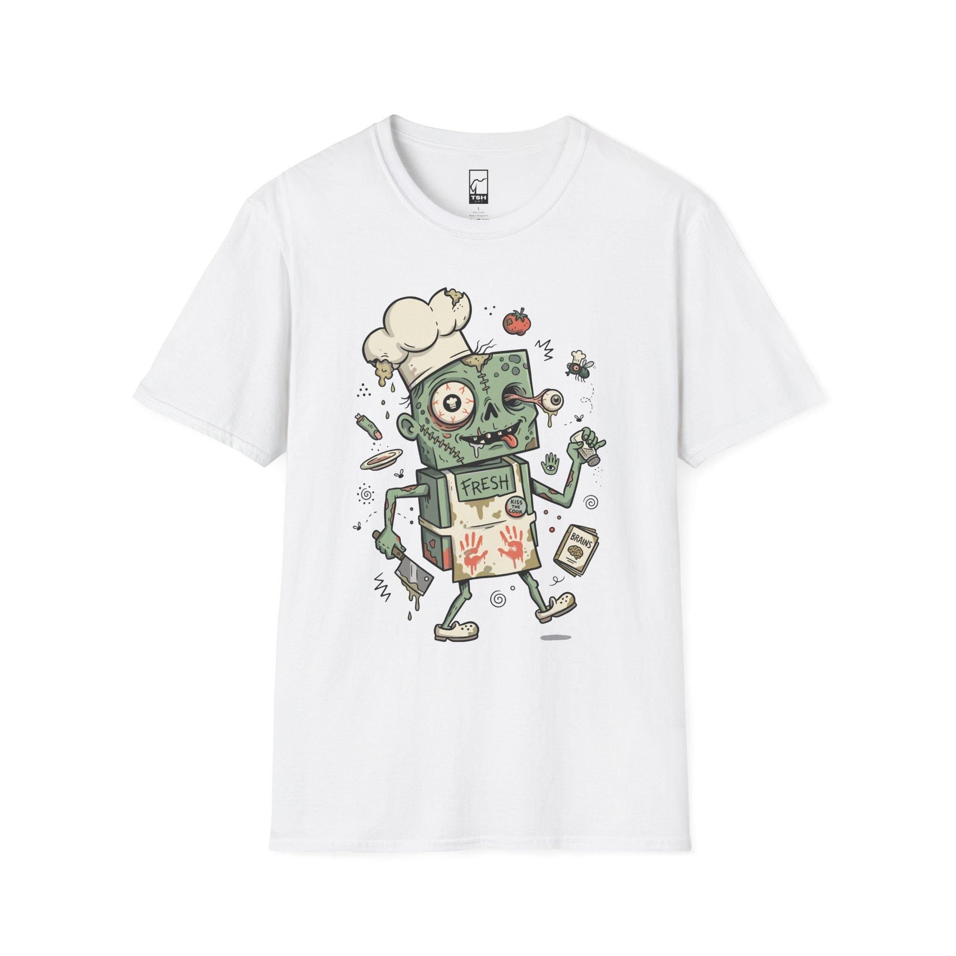 Zombie Chef T-Shirt | Funny Horror Cooking Shirt | Halloween Graphic Tee | Spooky Foodie Shirt | Zombie Cook Tee | Unisex Halloween Gift