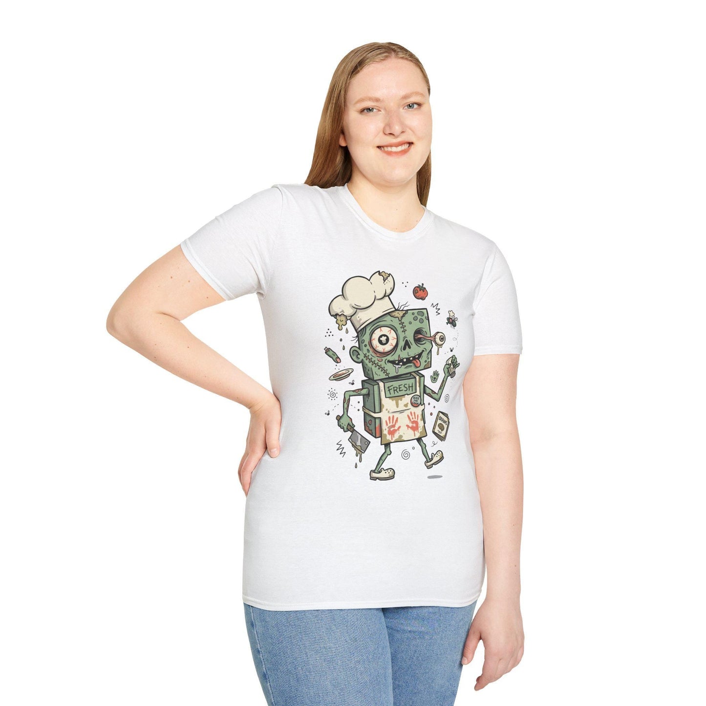 Zombie Chef T-Shirt | Funny Horror Cooking Shirt | Halloween Graphic Tee | Spooky Foodie Shirt | Zombie Cook Tee | Unisex Halloween Gift