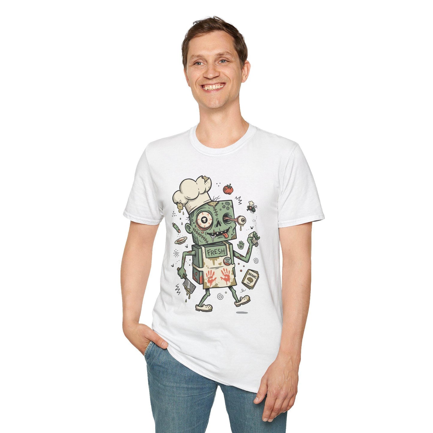 Zombie Chef T-Shirt | Funny Horror Cooking Shirt | Halloween Graphic Tee | Spooky Foodie Shirt | Zombie Cook Tee | Unisex Halloween Gift