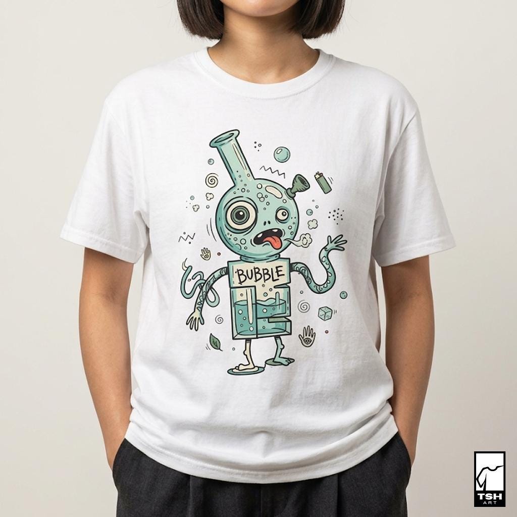 Stoner Shirt | Bubble 420 Tee | Funny Stoner T Shirt | Trippy Smoke Graphic Tee | High Vibes Shirt | Stoner Lover Gift