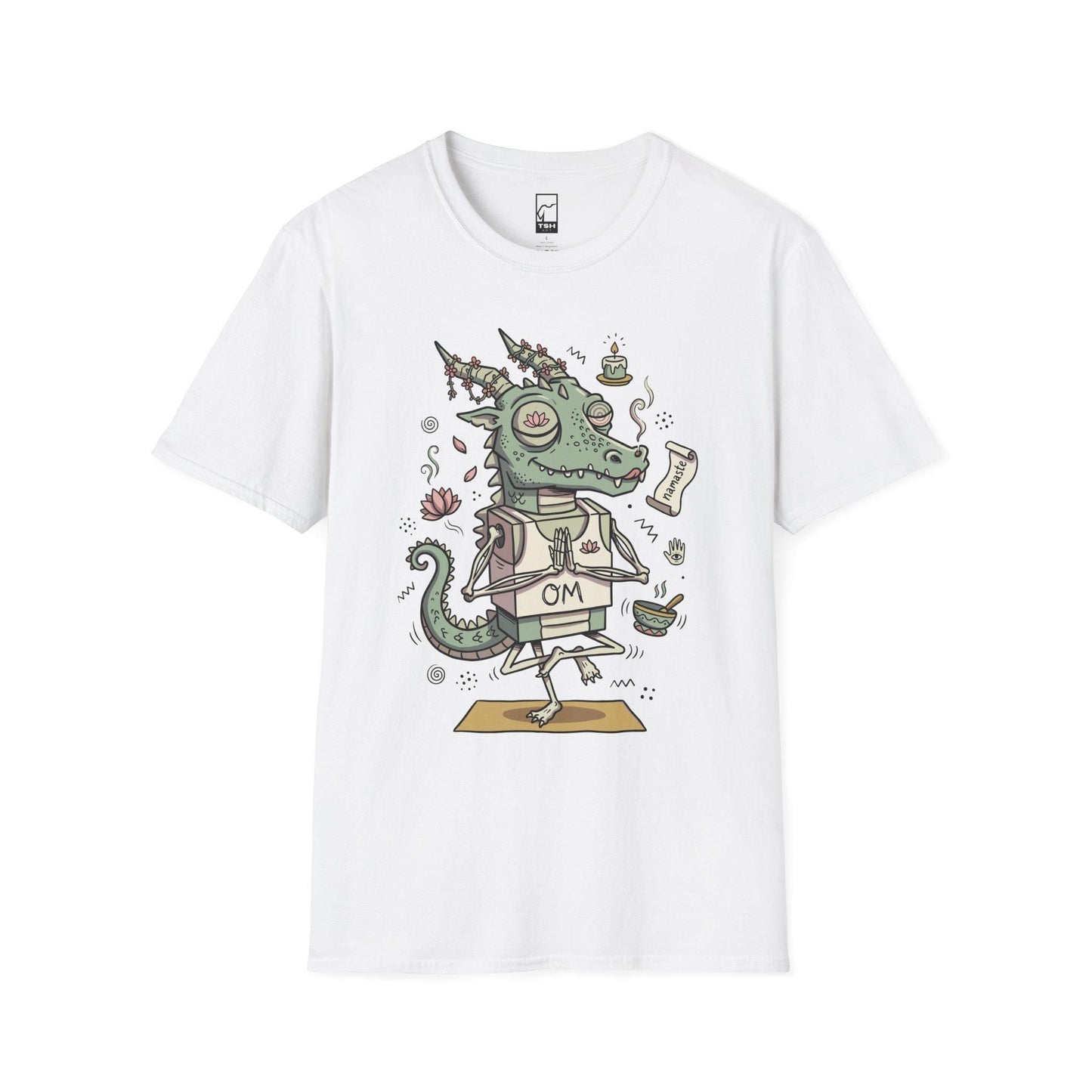 Yoga Dragon Shirt | Funny Yoga T Shirt | OM Namaste Graphic Tee | Dragon Meditation Shirt | Zen Yoga Shirt | Unisex Spiritual Gift