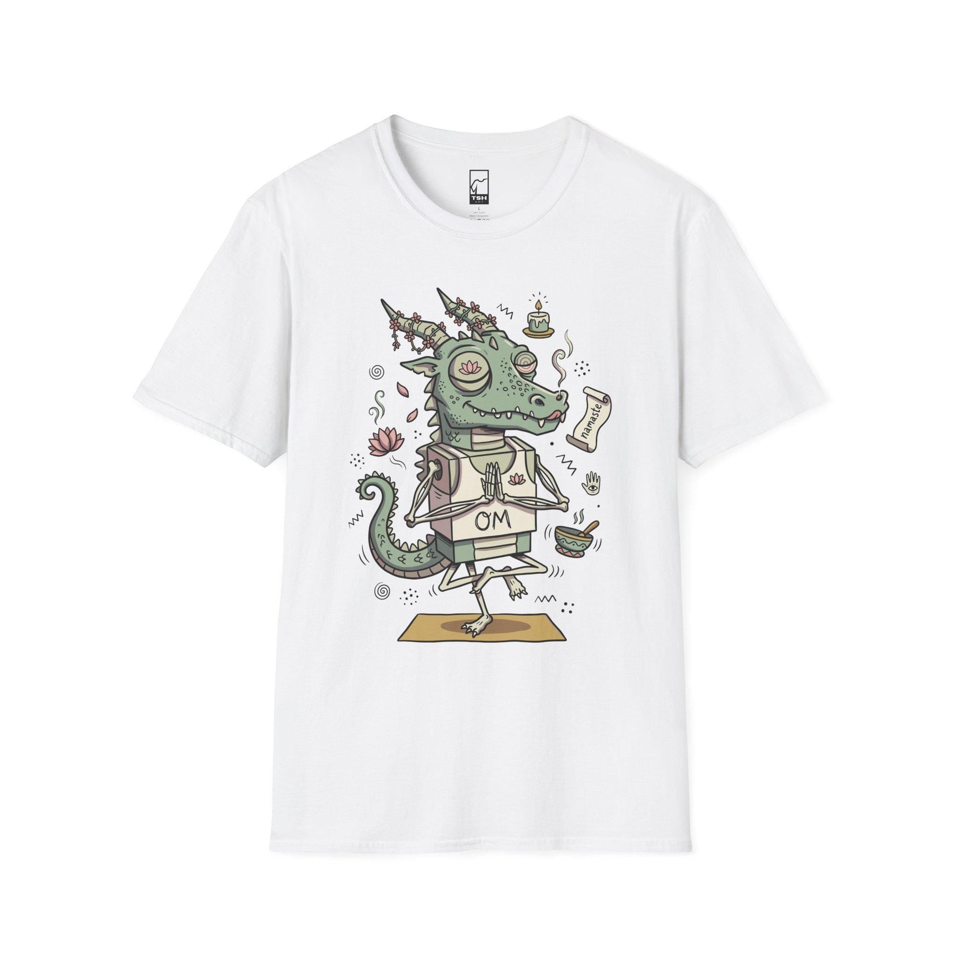 Yoga Dragon Shirt | Funny Yoga T Shirt | OM Namaste Graphic Tee | Dragon Meditation Shirt | Zen Yoga Shirt | Unisex Spiritual Gift