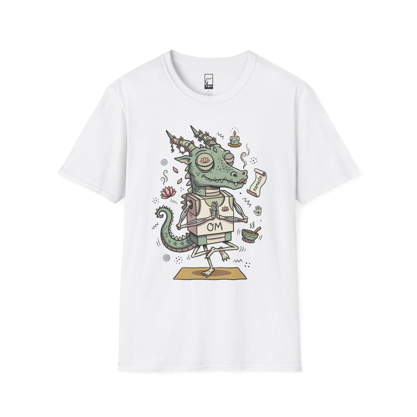 Yoga Dragon Shirt | Funny Yoga T Shirt | OM Namaste Graphic Tee | Dragon Meditation Shirt | Zen Yoga Shirt | Unisex Spiritual Gift
