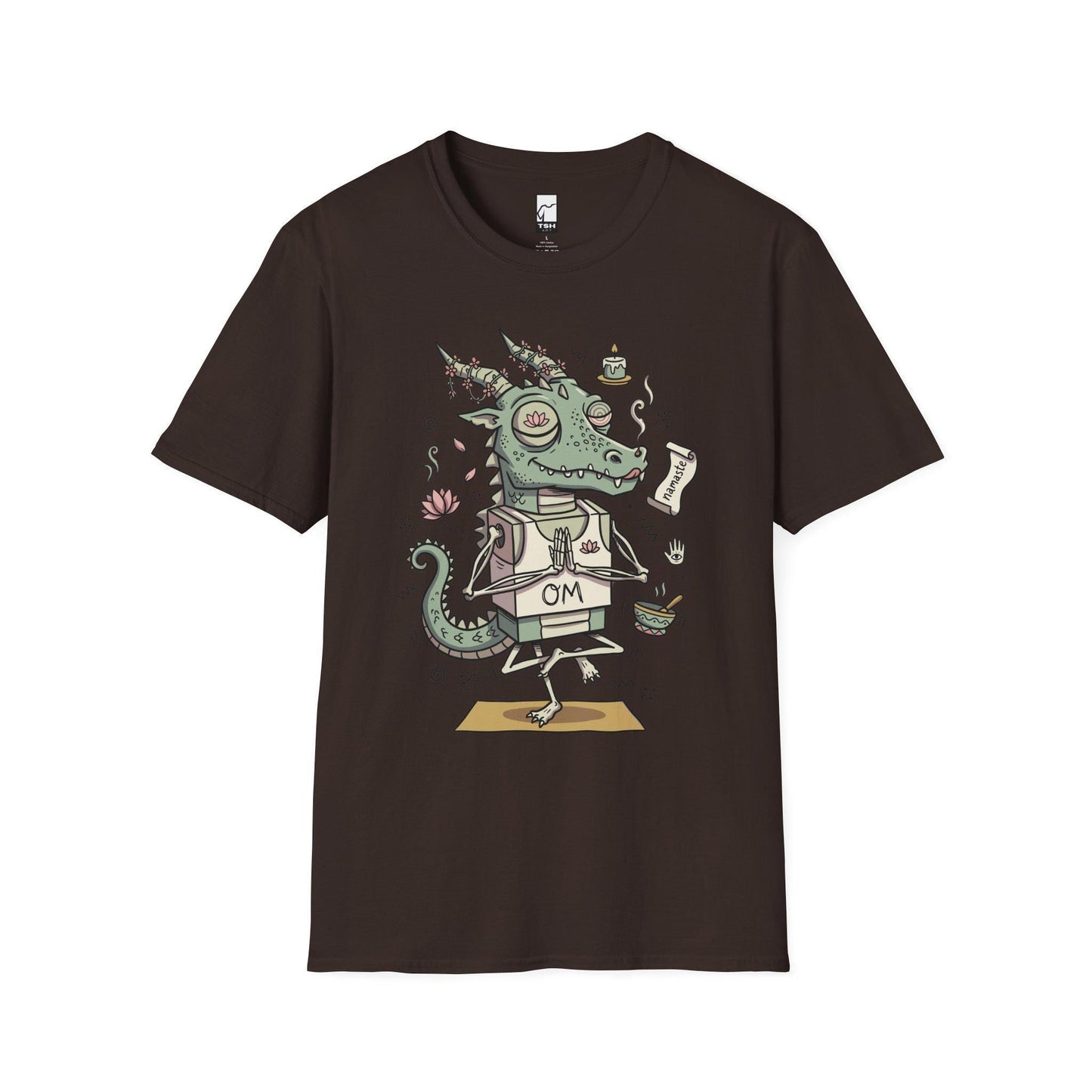 Yoga Dragon Shirt | Funny Yoga T Shirt | OM Namaste Graphic Tee | Dragon Meditation Shirt | Zen Yoga Shirt | Unisex Spiritual Gift