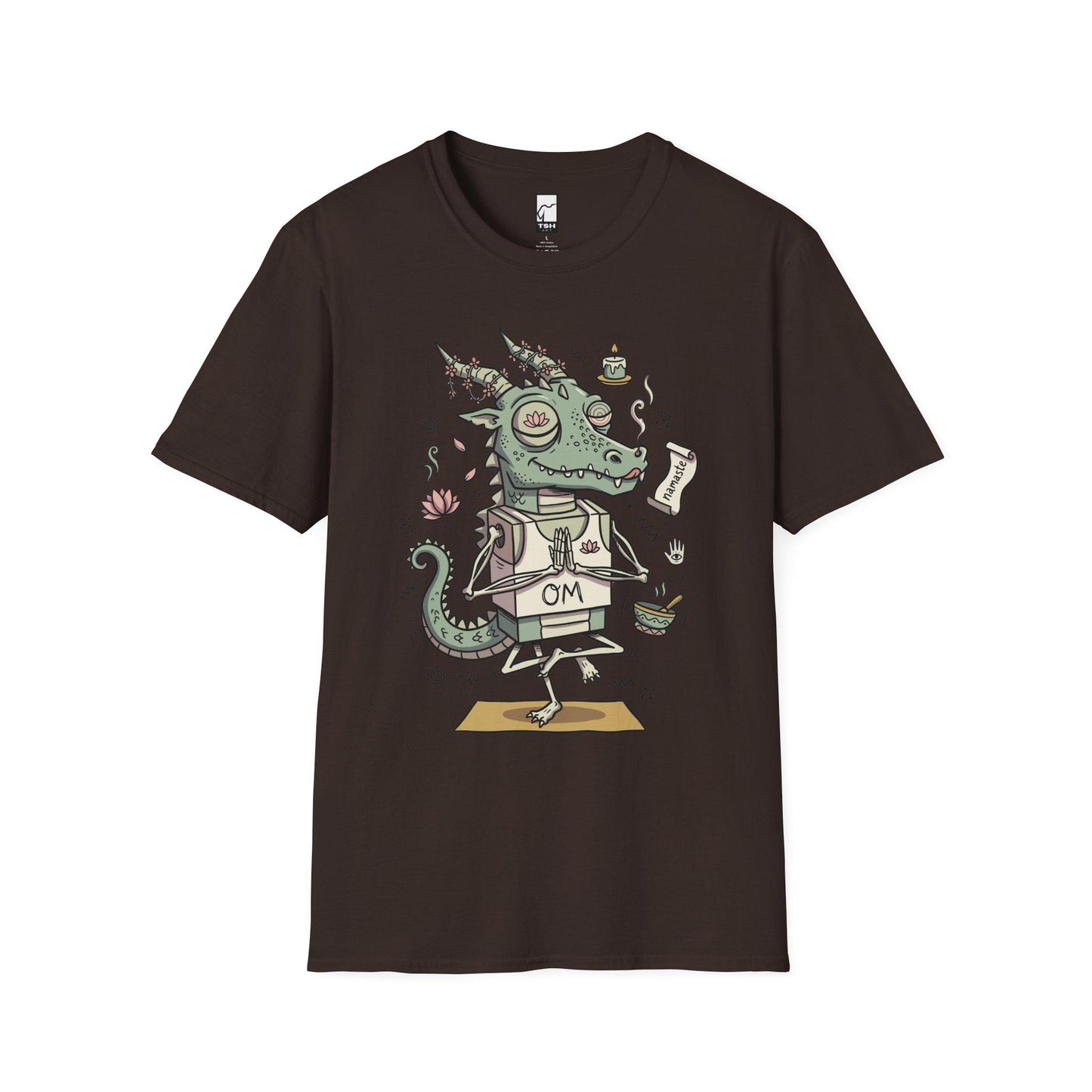Yoga Dragon Shirt | Funny Yoga T Shirt | OM Namaste Graphic Tee | Dragon Meditation Shirt | Zen Yoga Shirt | Unisex Spiritual Gift