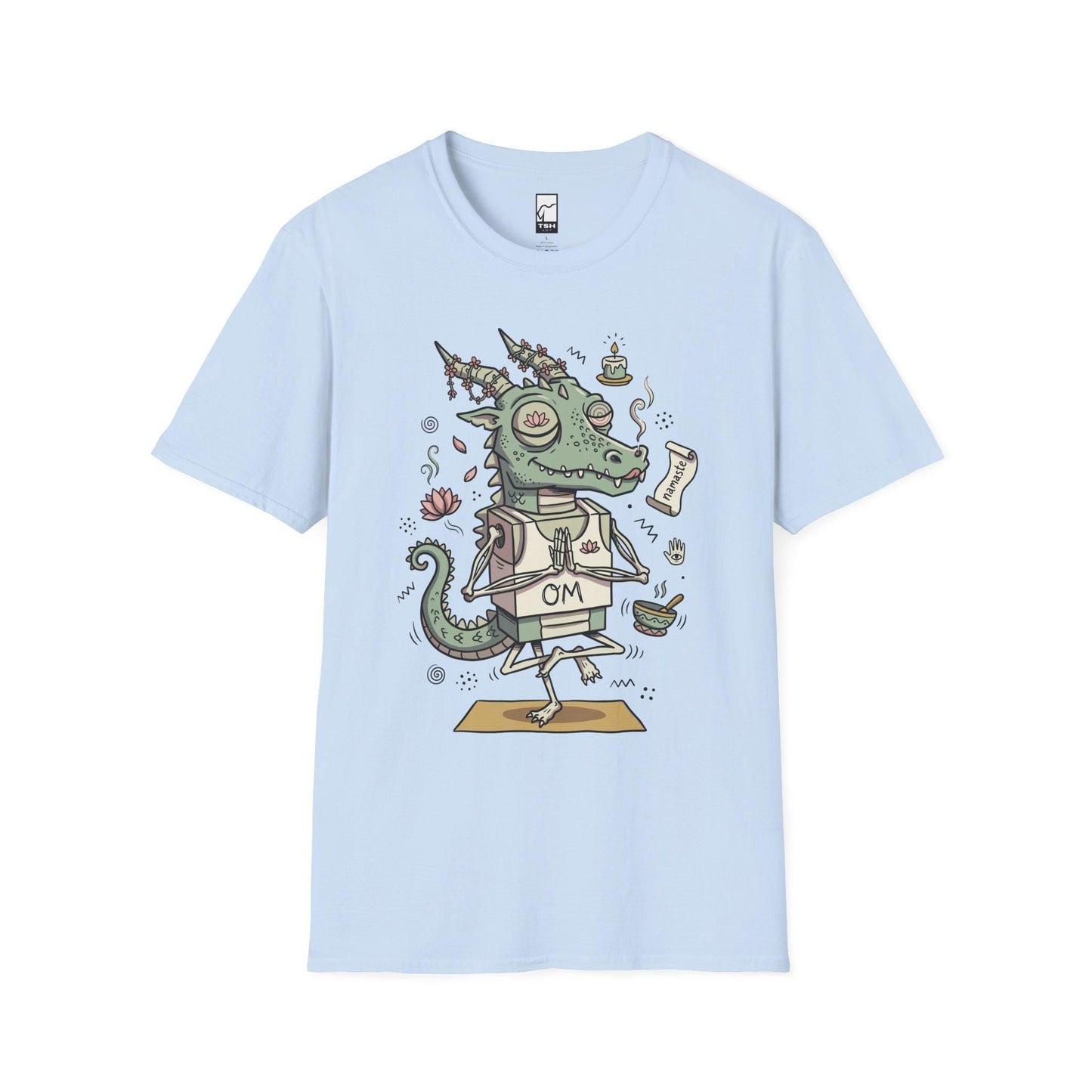 Yoga Dragon Shirt | Funny Yoga T Shirt | OM Namaste Graphic Tee | Dragon Meditation Shirt | Zen Yoga Shirt | Unisex Spiritual Gift