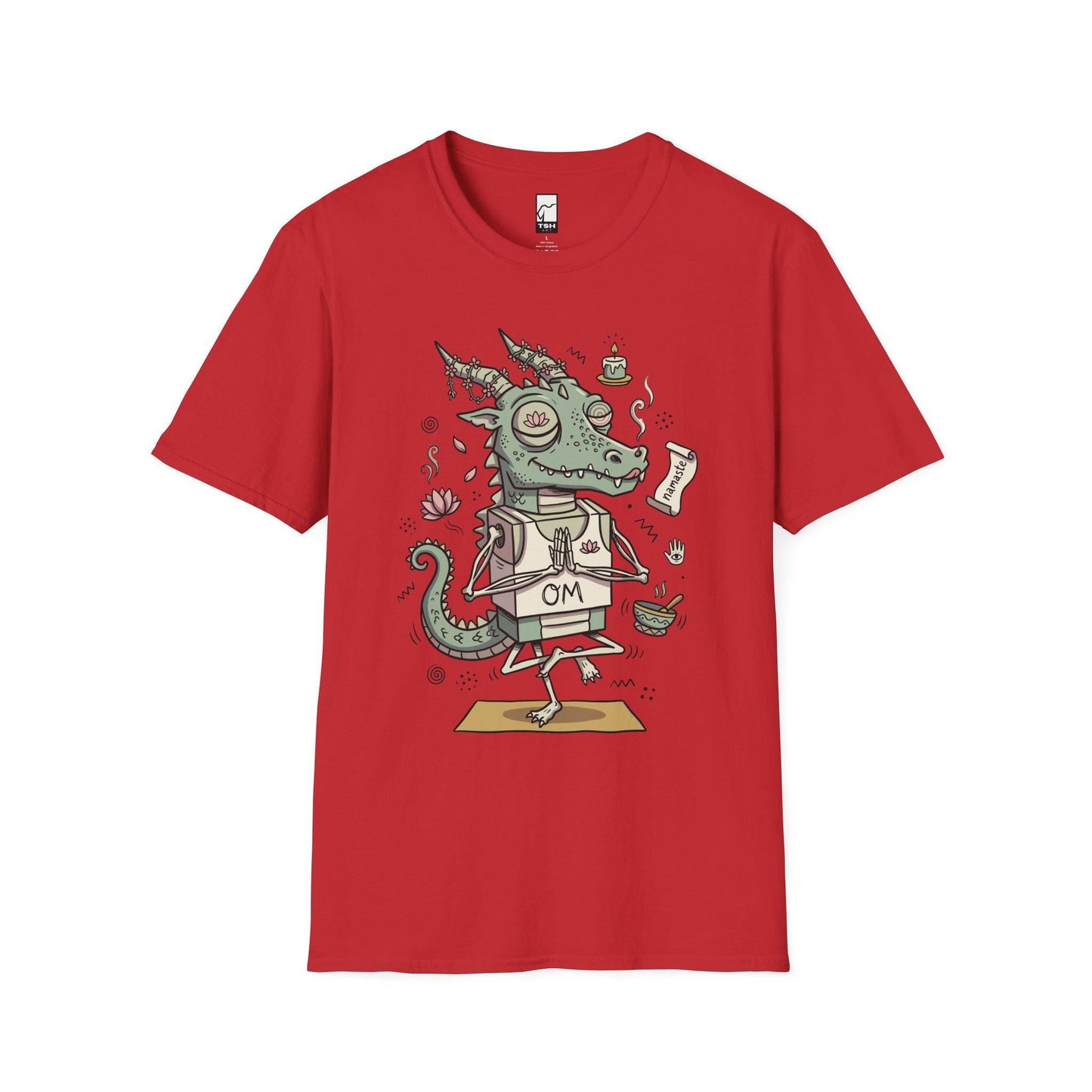 Yoga Dragon Shirt | Funny Yoga T Shirt | OM Namaste Graphic Tee | Dragon Meditation Shirt | Zen Yoga Shirt | Unisex Spiritual Gift
