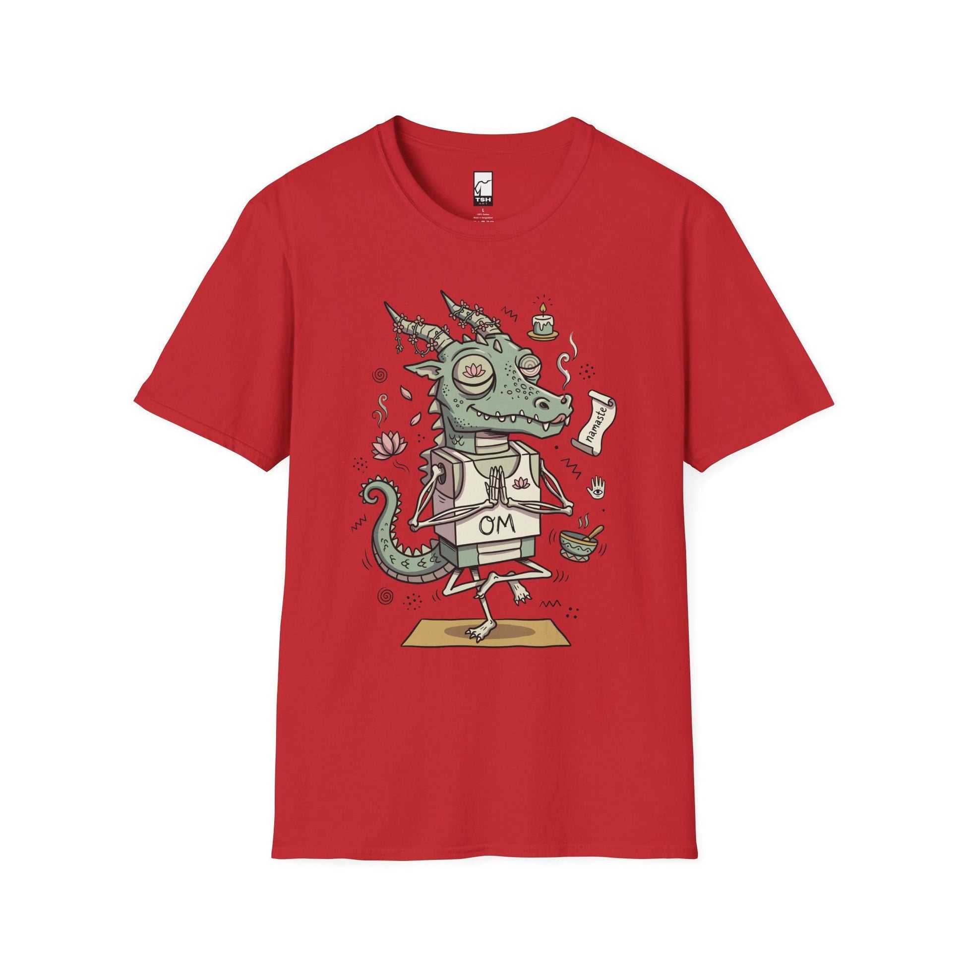Yoga Dragon Shirt | Funny Yoga T Shirt | OM Namaste Graphic Tee | Dragon Meditation Shirt | Zen Yoga Shirt | Unisex Spiritual Gift