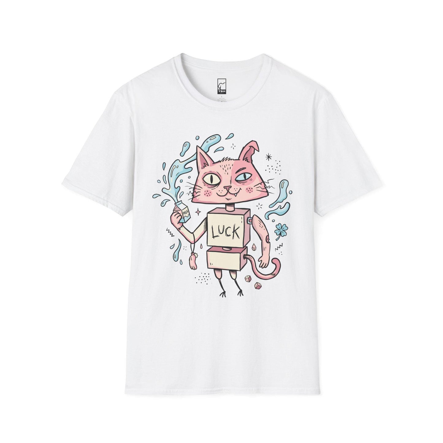 Robot Cat Shirt | Weirdcore T Shirt | Creepy Cute Graphic Tee | Lucky Cat Lowbrow Tee | Indie Art Shirt | Alt Aesthetic Gift