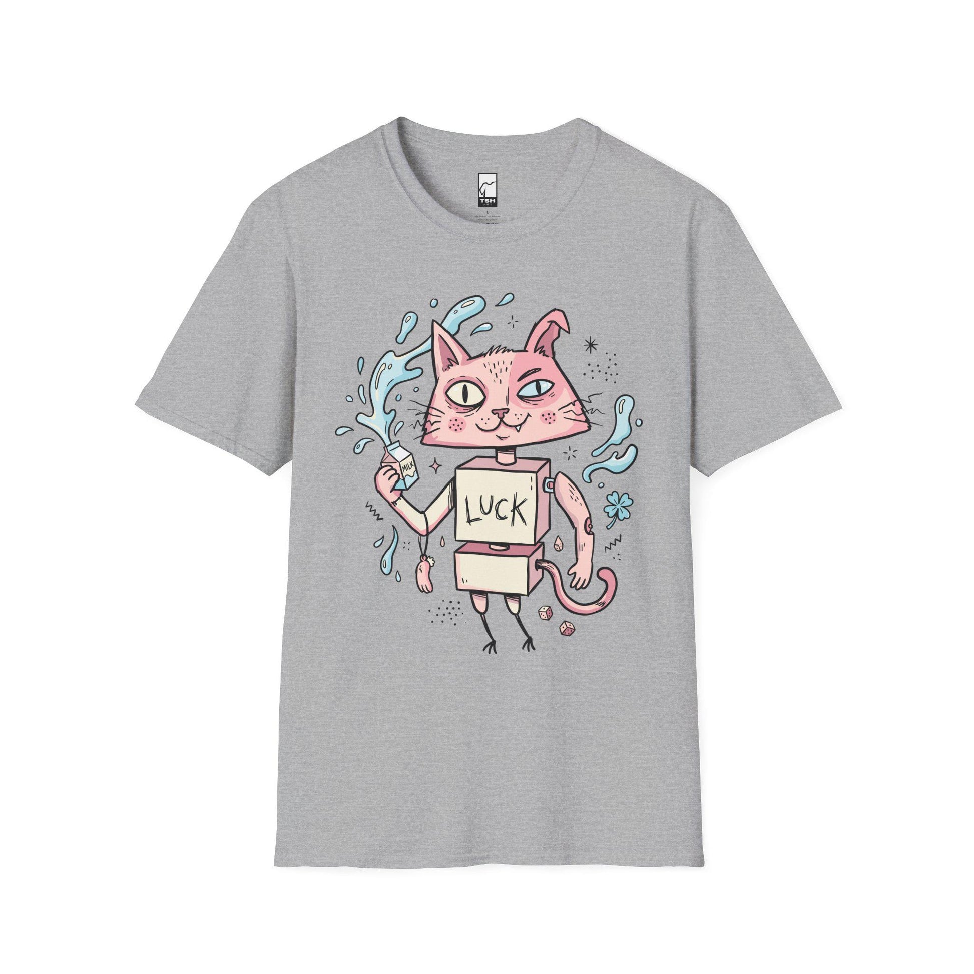 Robot Cat Shirt | Weirdcore T Shirt | Creepy Cute Graphic Tee | Lucky Cat Lowbrow Tee | Indie Art Shirt | Alt Aesthetic Gift