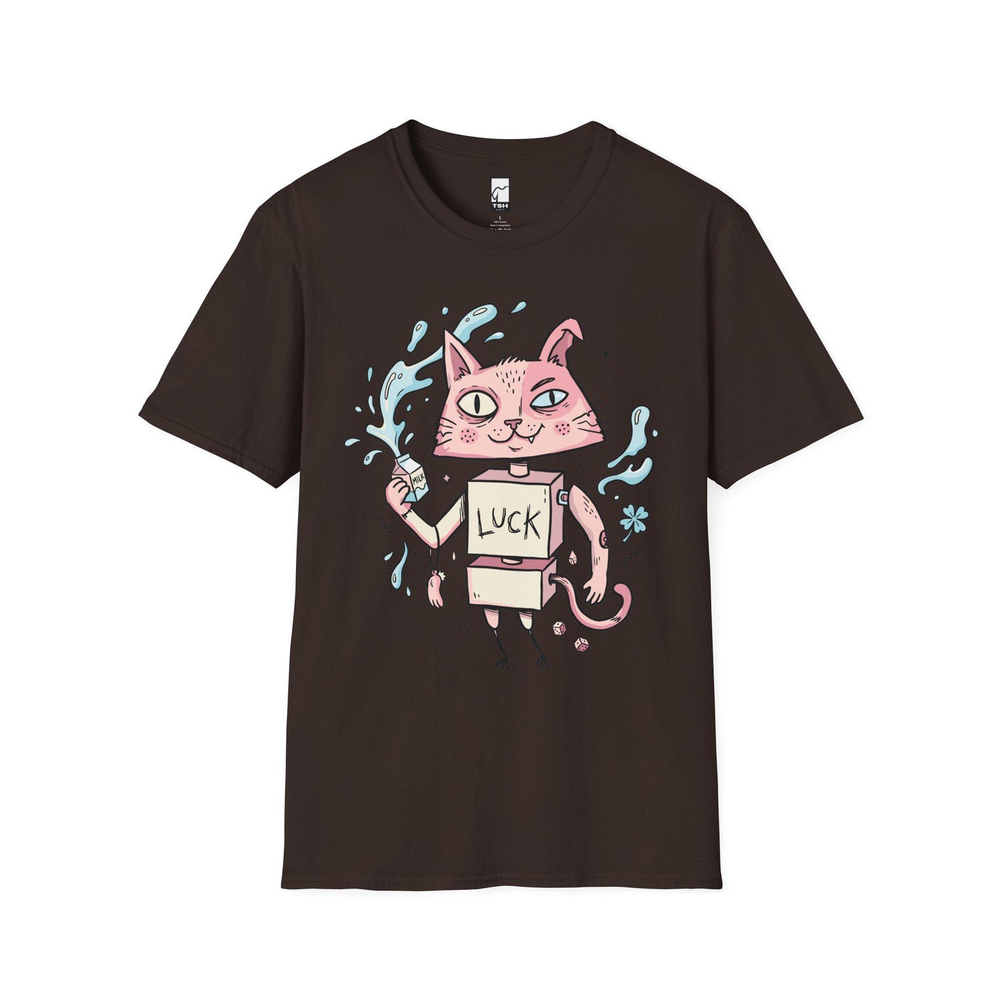 Robot Cat Shirt | Weirdcore T Shirt | Creepy Cute Graphic Tee | Lucky Cat Lowbrow Tee | Indie Art Shirt | Alt Aesthetic Gift