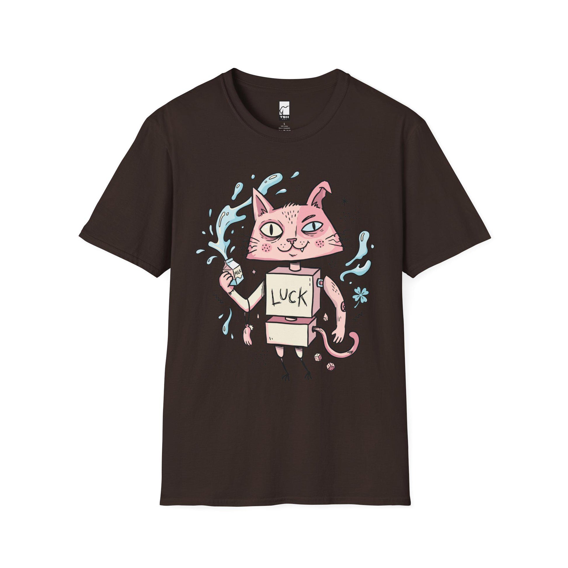 Robot Cat Shirt | Weirdcore T Shirt | Creepy Cute Graphic Tee | Lucky Cat Lowbrow Tee | Indie Art Shirt | Alt Aesthetic Gift