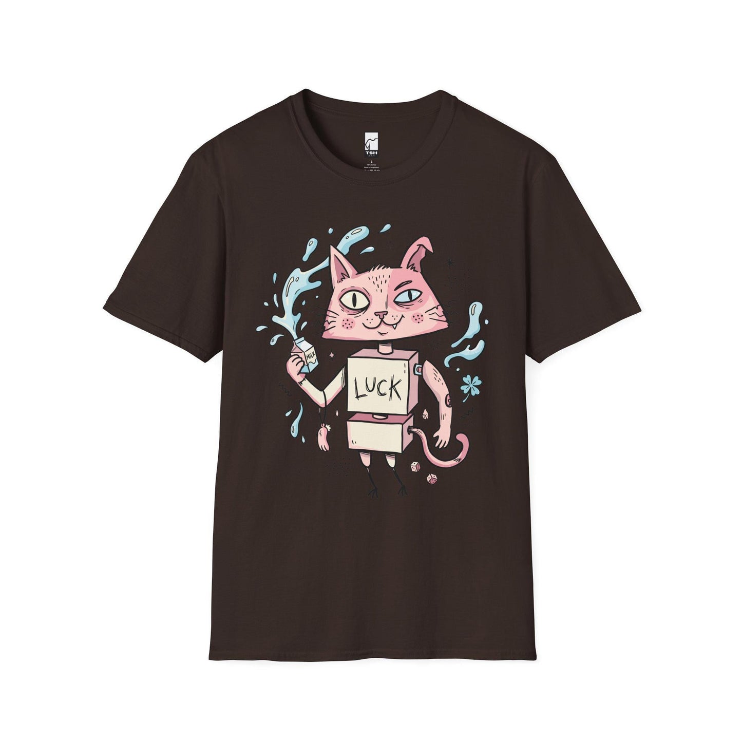 Robot Cat Shirt | Weirdcore T Shirt | Creepy Cute Graphic Tee | Lucky Cat Lowbrow Tee | Indie Art Shirt | Alt Aesthetic Gift