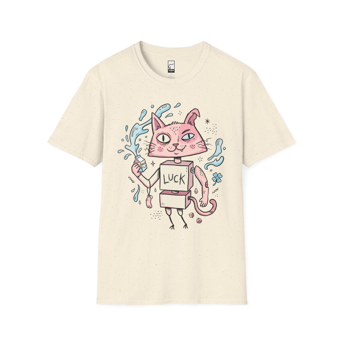 Robot Cat Shirt | Weirdcore T Shirt | Creepy Cute Graphic Tee | Lucky Cat Lowbrow Tee | Indie Art Shirt | Alt Aesthetic Gift