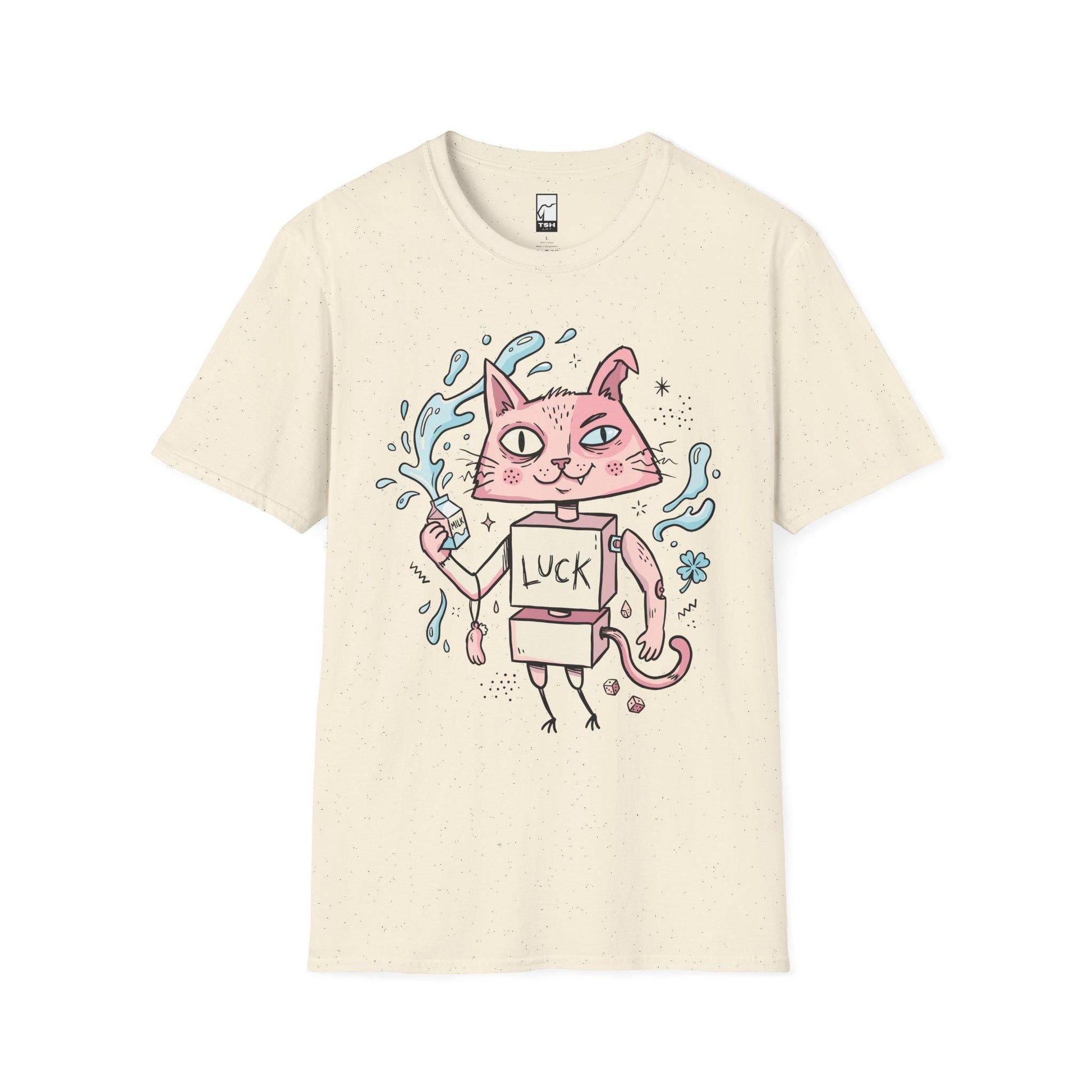 Robot Cat Shirt | Weirdcore T Shirt | Creepy Cute Graphic Tee | Lucky Cat Lowbrow Tee | Indie Art Shirt | Alt Aesthetic Gift