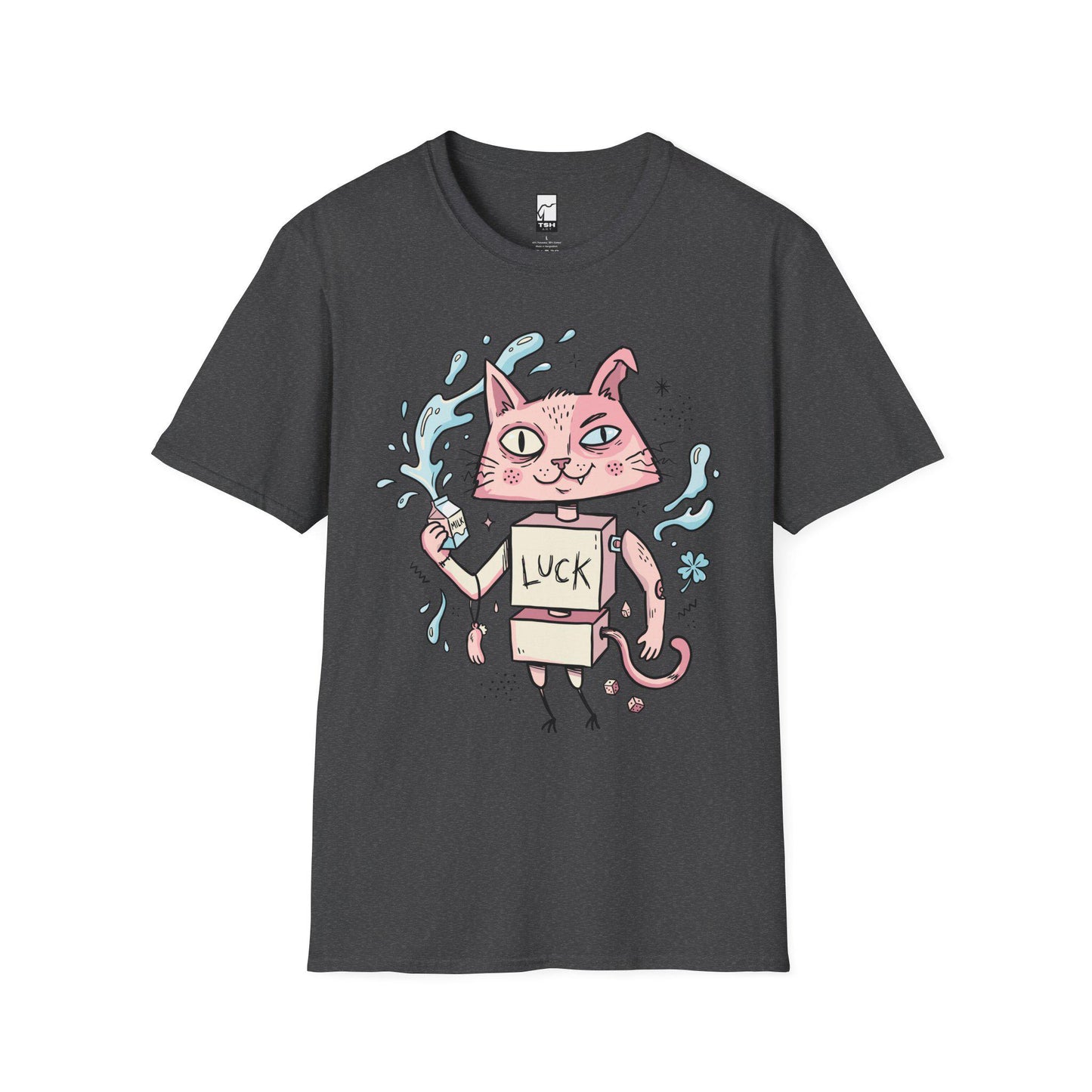 Robot Cat Shirt | Weirdcore T Shirt | Creepy Cute Graphic Tee | Lucky Cat Lowbrow Tee | Indie Art Shirt | Alt Aesthetic Gift
