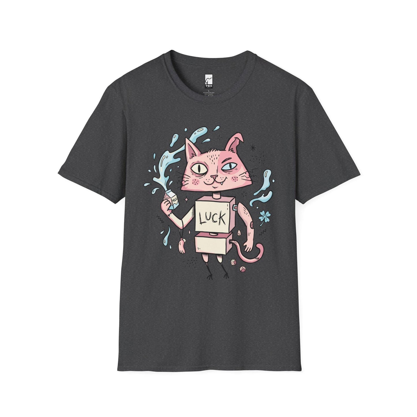 Robot Cat Shirt | Weirdcore T Shirt | Creepy Cute Graphic Tee | Lucky Cat Lowbrow Tee | Indie Art Shirt | Alt Aesthetic Gift