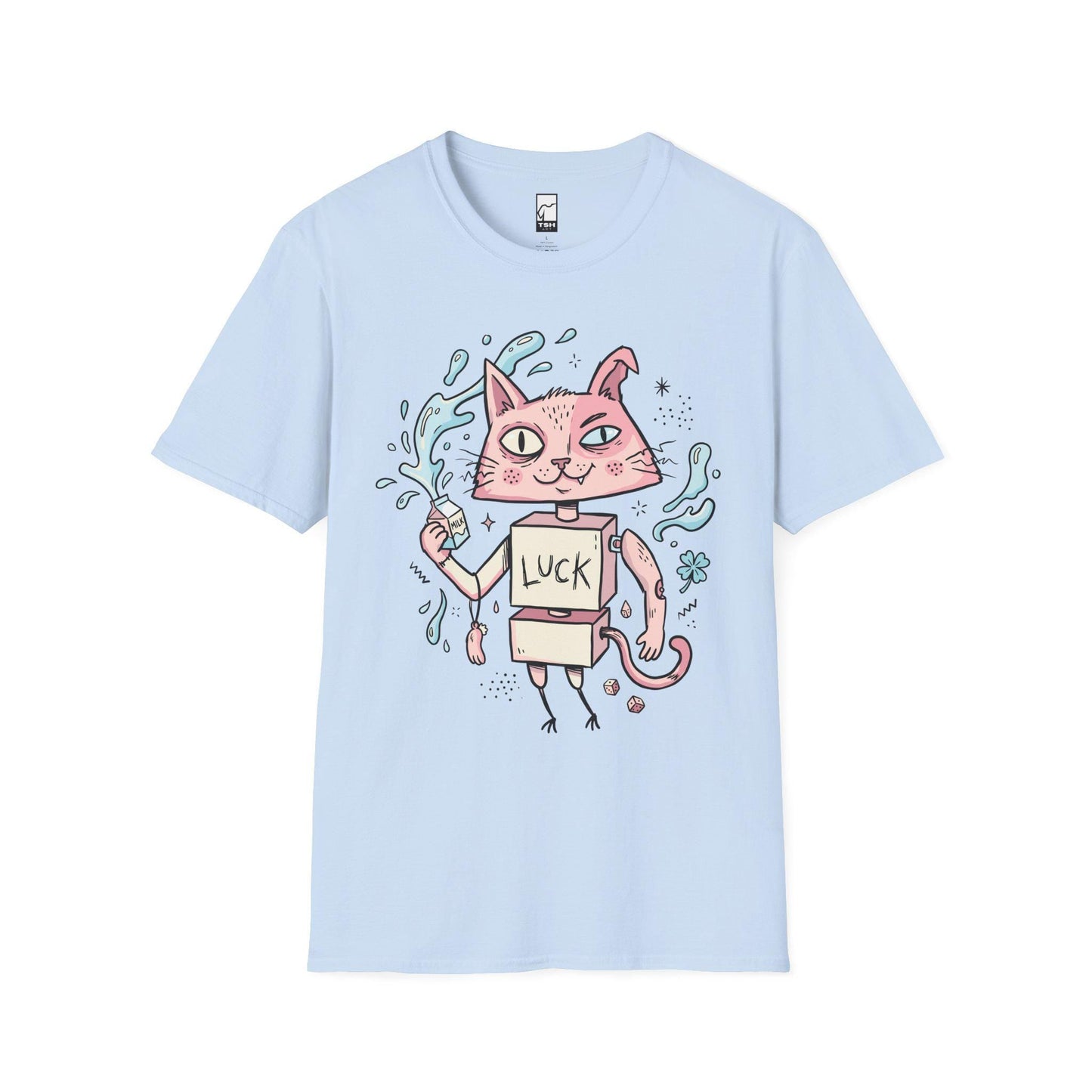 Robot Cat Shirt | Weirdcore T Shirt | Creepy Cute Graphic Tee | Lucky Cat Lowbrow Tee | Indie Art Shirt | Alt Aesthetic Gift