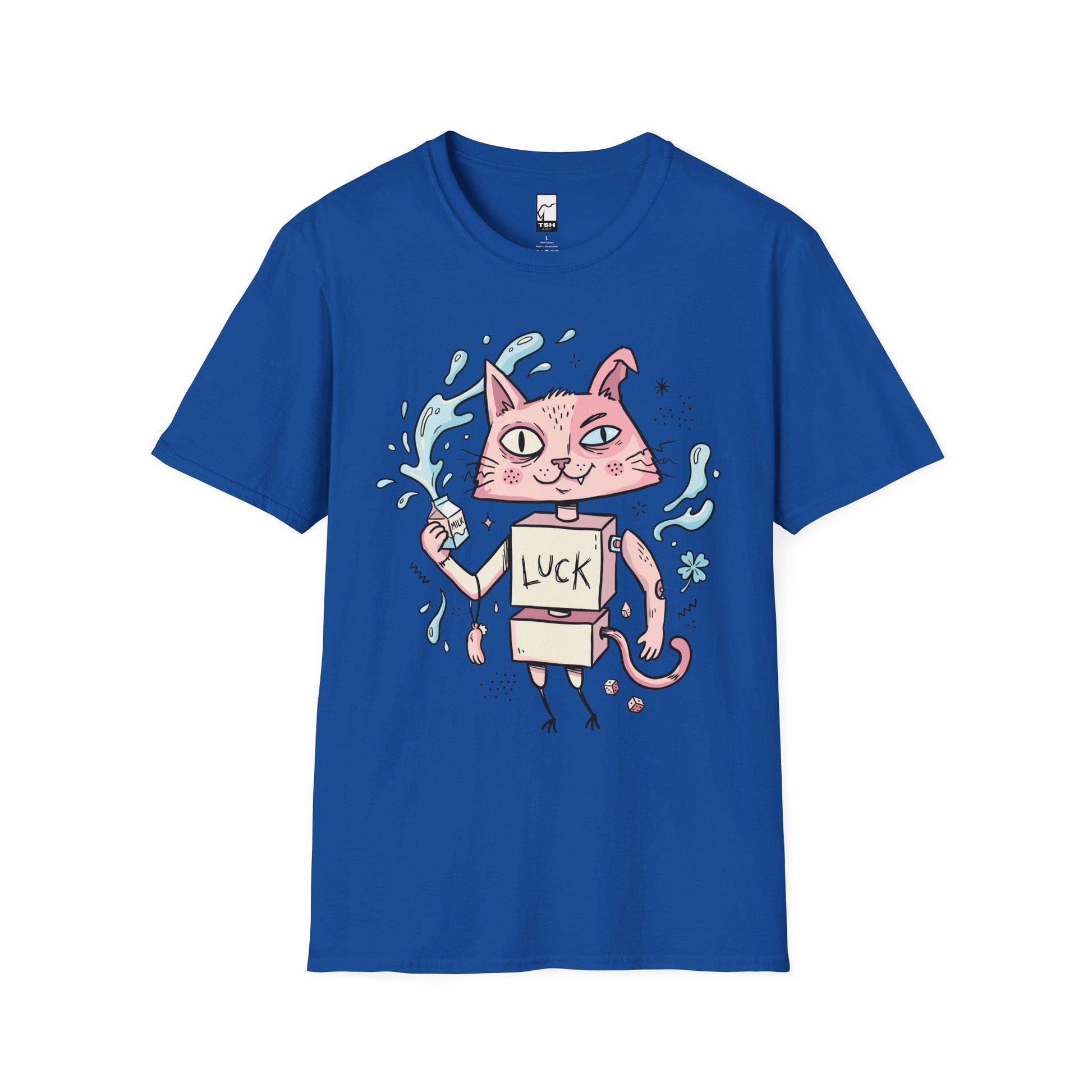Robot Cat Shirt | Weirdcore T Shirt | Creepy Cute Graphic Tee | Lucky Cat Lowbrow Tee | Indie Art Shirt | Alt Aesthetic Gift